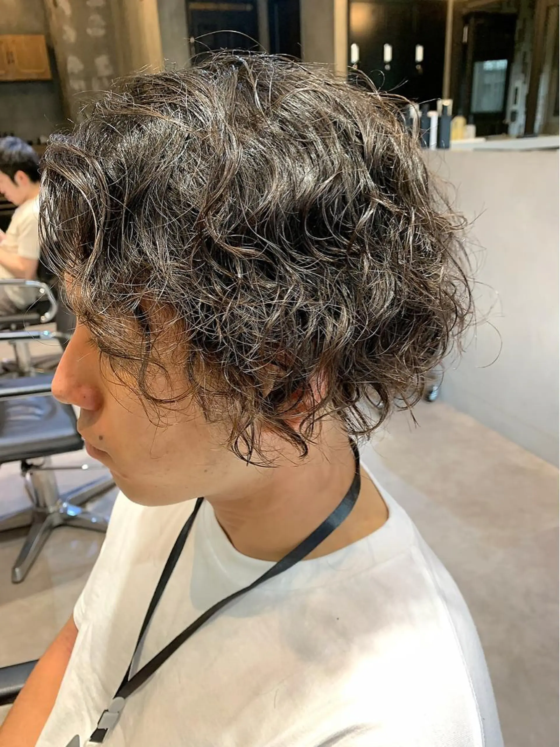 ミディアム パーマ メンズ シールエクステ 🪽CHIAKIのヘアスタイル