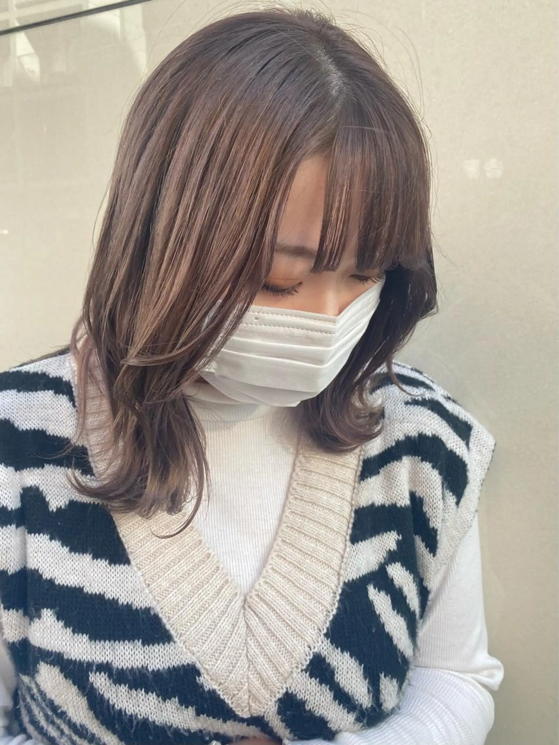 カラー ベージュカラー ヘアカラー トリートメント 石野 友唯のヘアスタイル