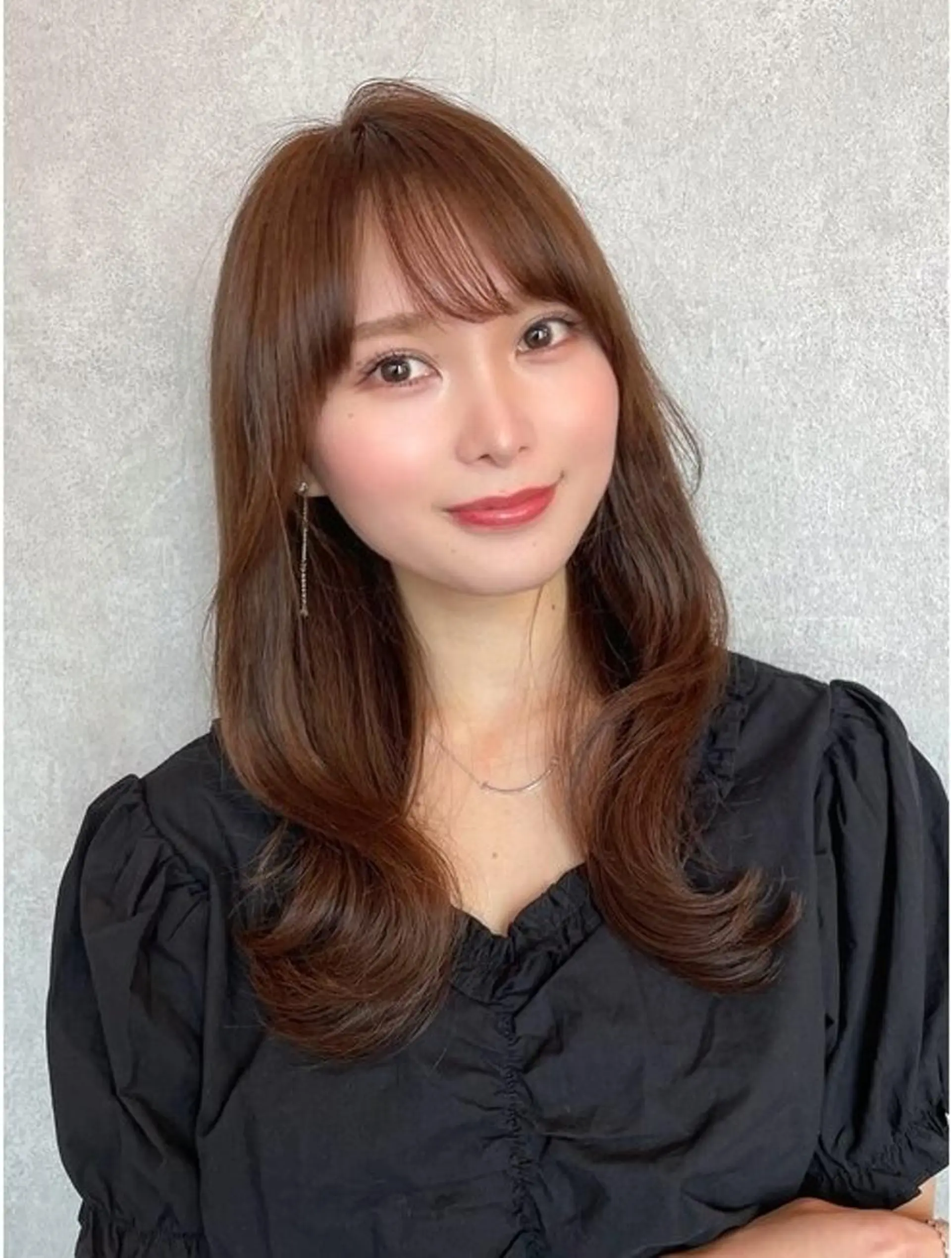 セミロング アッシュ ハイライト 髪質改善 縮毛矯正 トリートメント カット ヘアカラー トリートメント ダメージレス縮毛矯正 髪質改善【美冴】のヘアスタイル