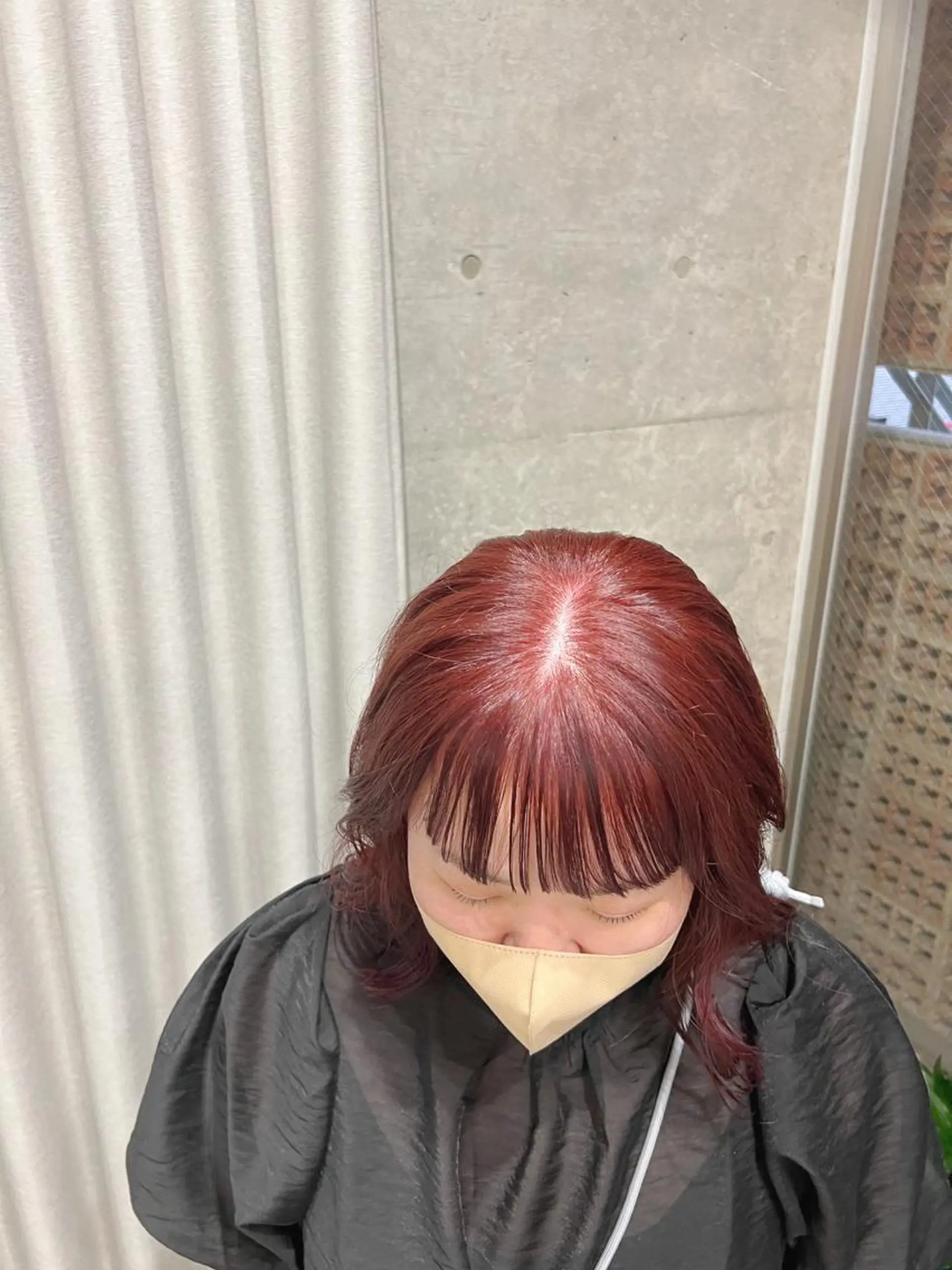 ミディアム カラー ボブパーマコテ巻き風 パーマNo1深江秀平のヘアスタイル