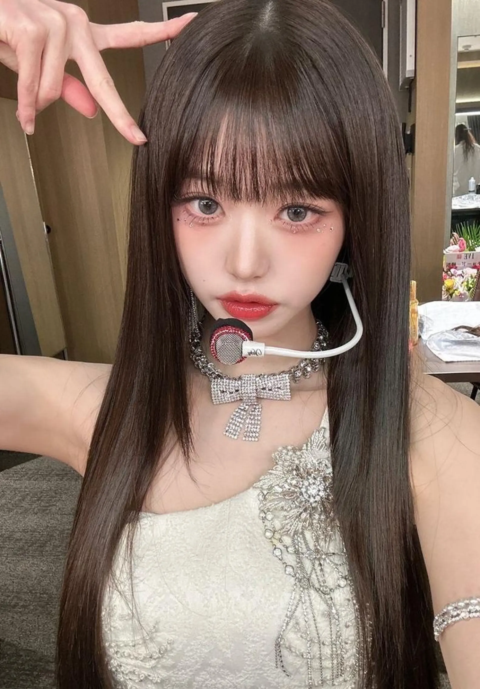 ロング カラー カット 縮毛矯正 ヘッドスパ ヘアセット 🤍韓国艶ワンホン ヘアMAYU🤍のヘアスタイル