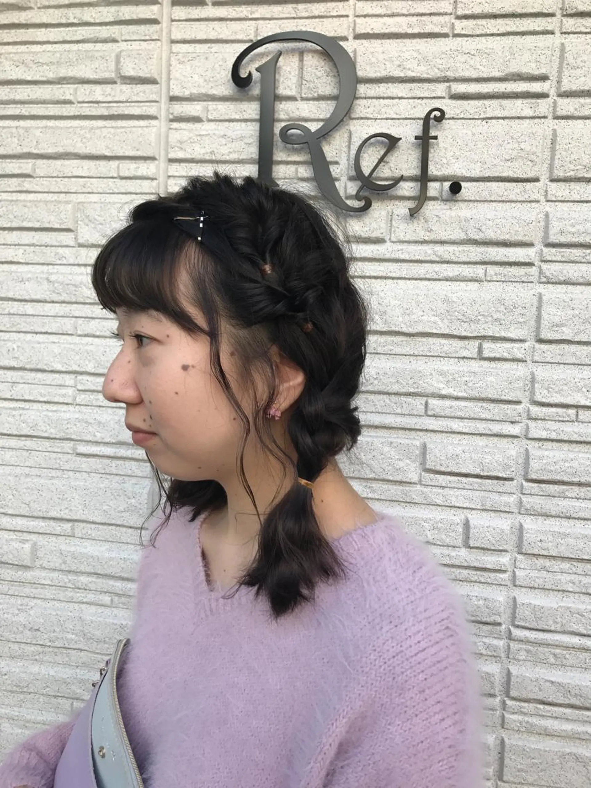 ミディアム ヘアアレンジ 暖色カラー🍊 ボブ🌿顔周りcutのヘアスタイル