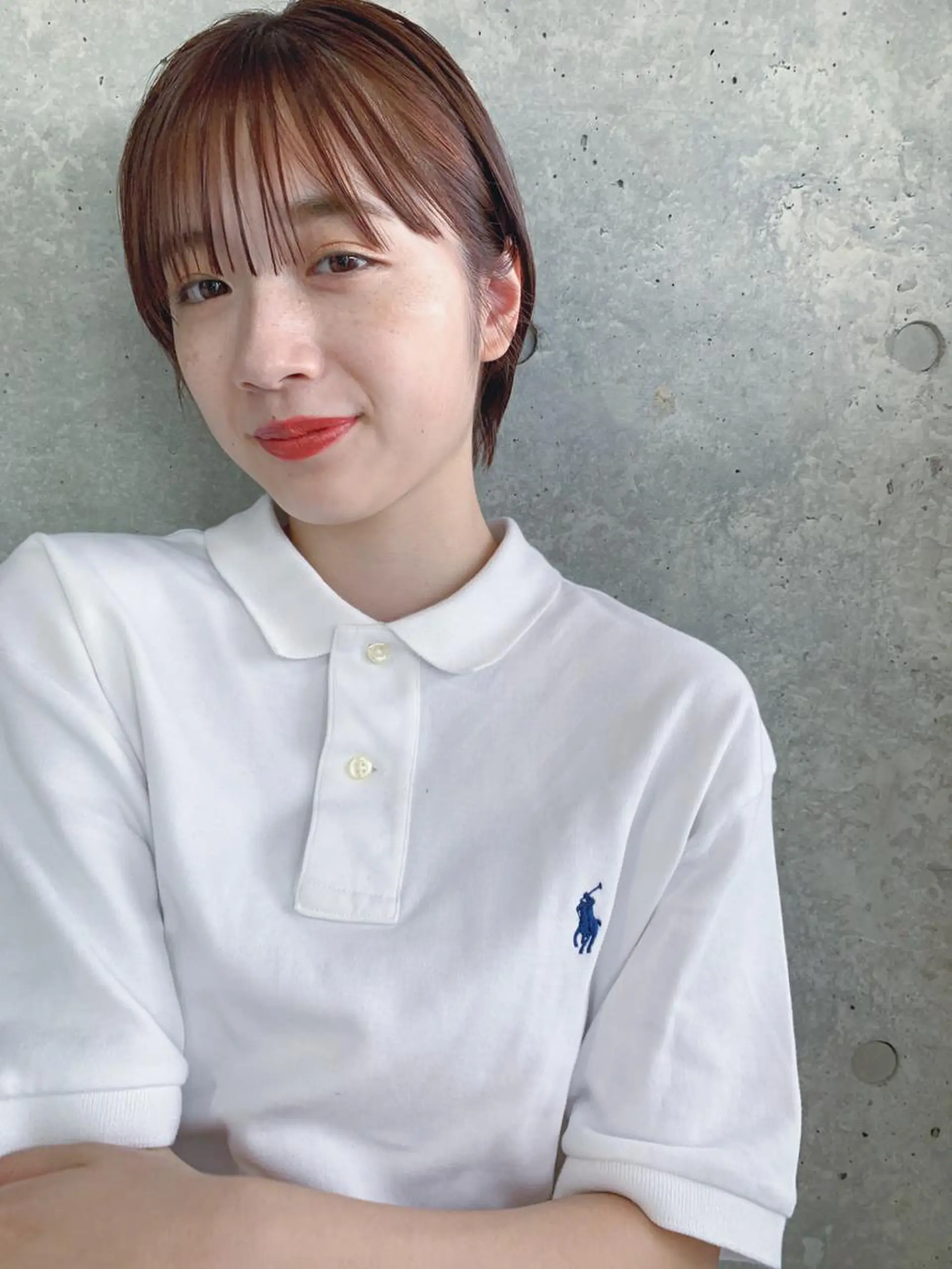 ショート カラー ボブパーマコテ巻き風 パーマNo1深江秀平のヘアスタイル