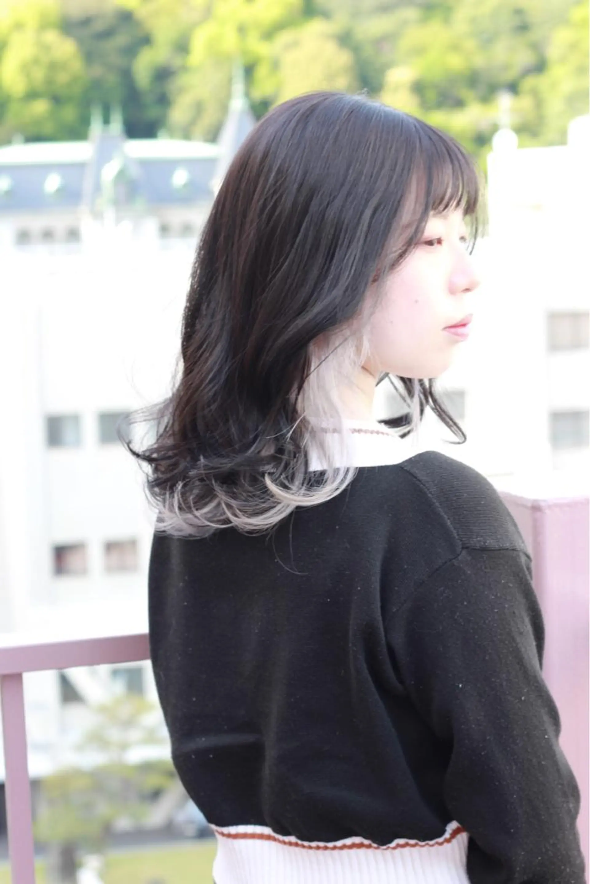 セミロング カラー ベージュカラー ブリーチ ホワイトベージュ ヘアカラー Viage （ビアージュ）のヘアスタイル