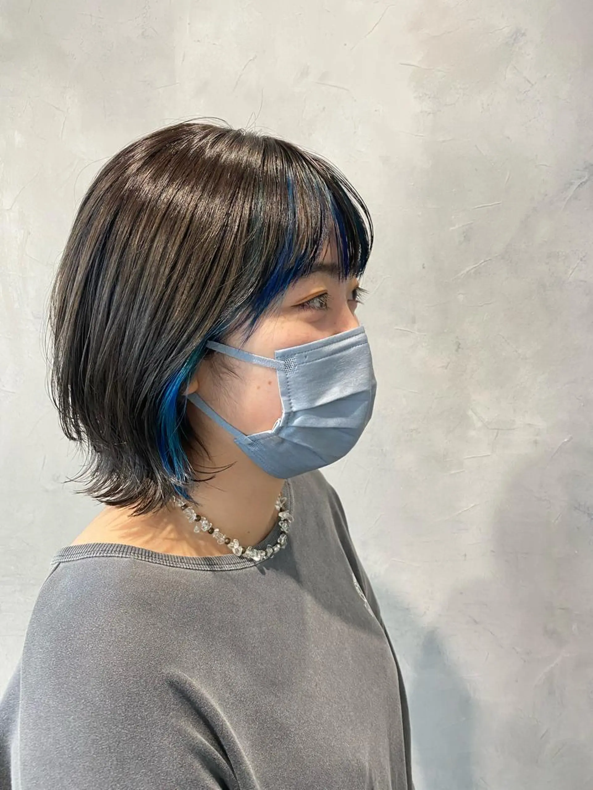 ミディアム ボブ ヘアカラー emi natukiのヘアスタイル