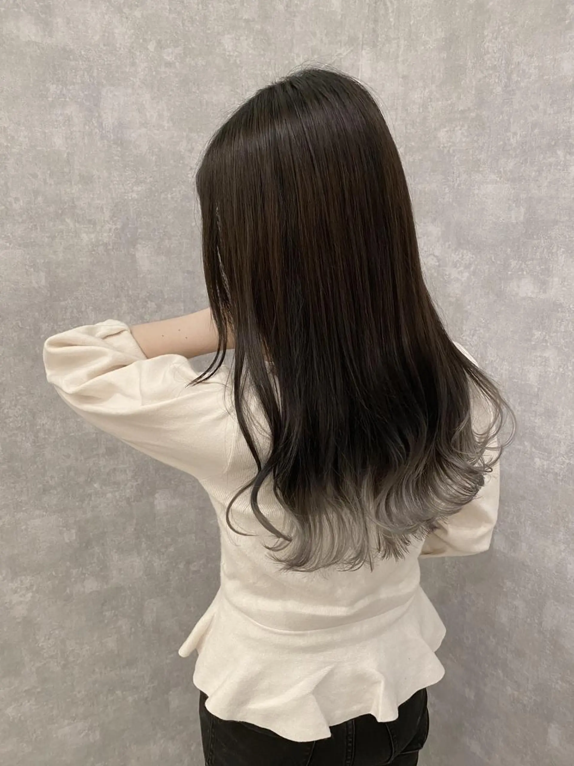 セミロング カラー カット ヘアカラー トリートメント 入江 允のヘアスタイル