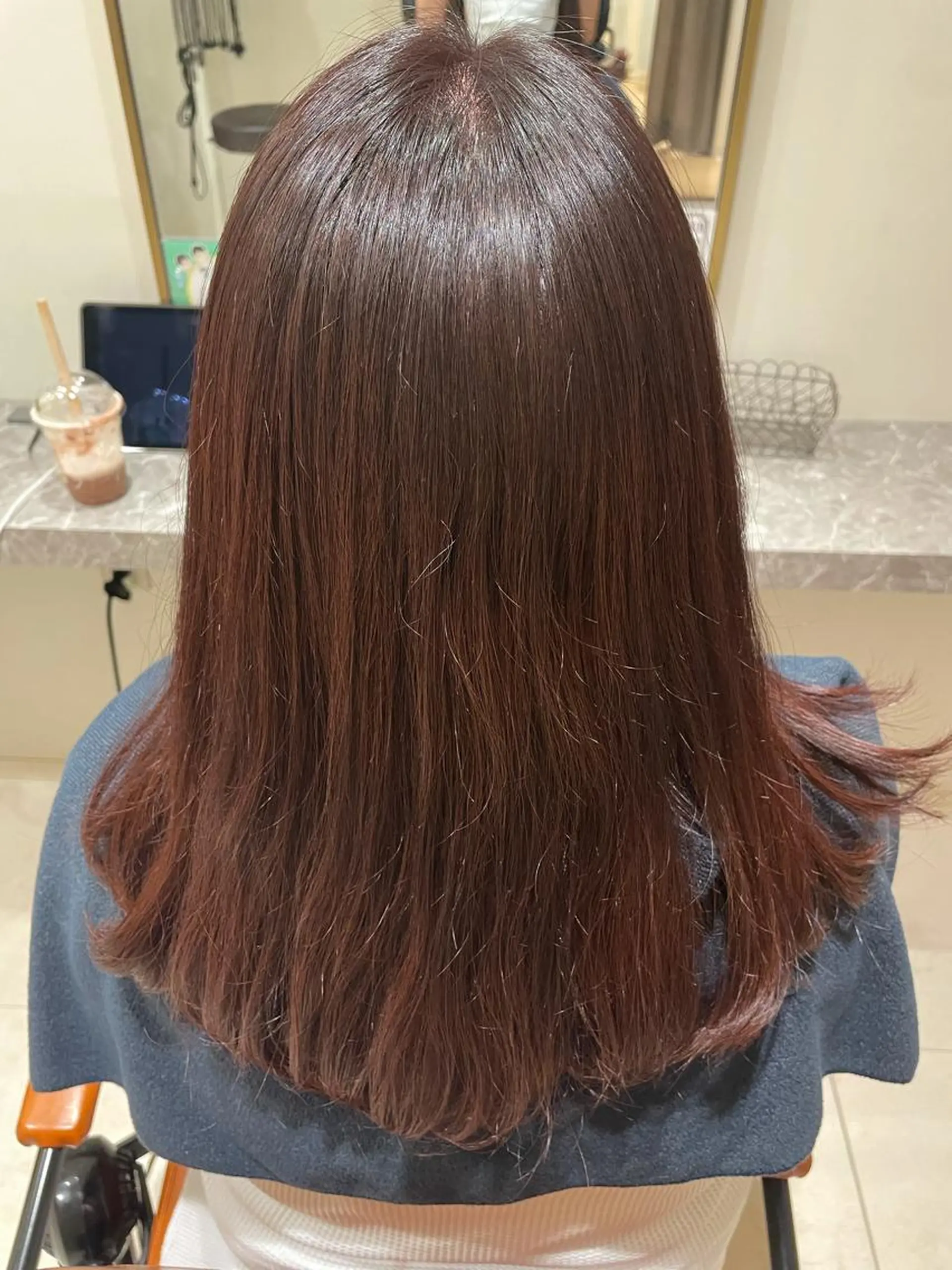 ミディアム カラー 暖色/ベージュ/ メンズ/鈴木彩のヘアスタイル