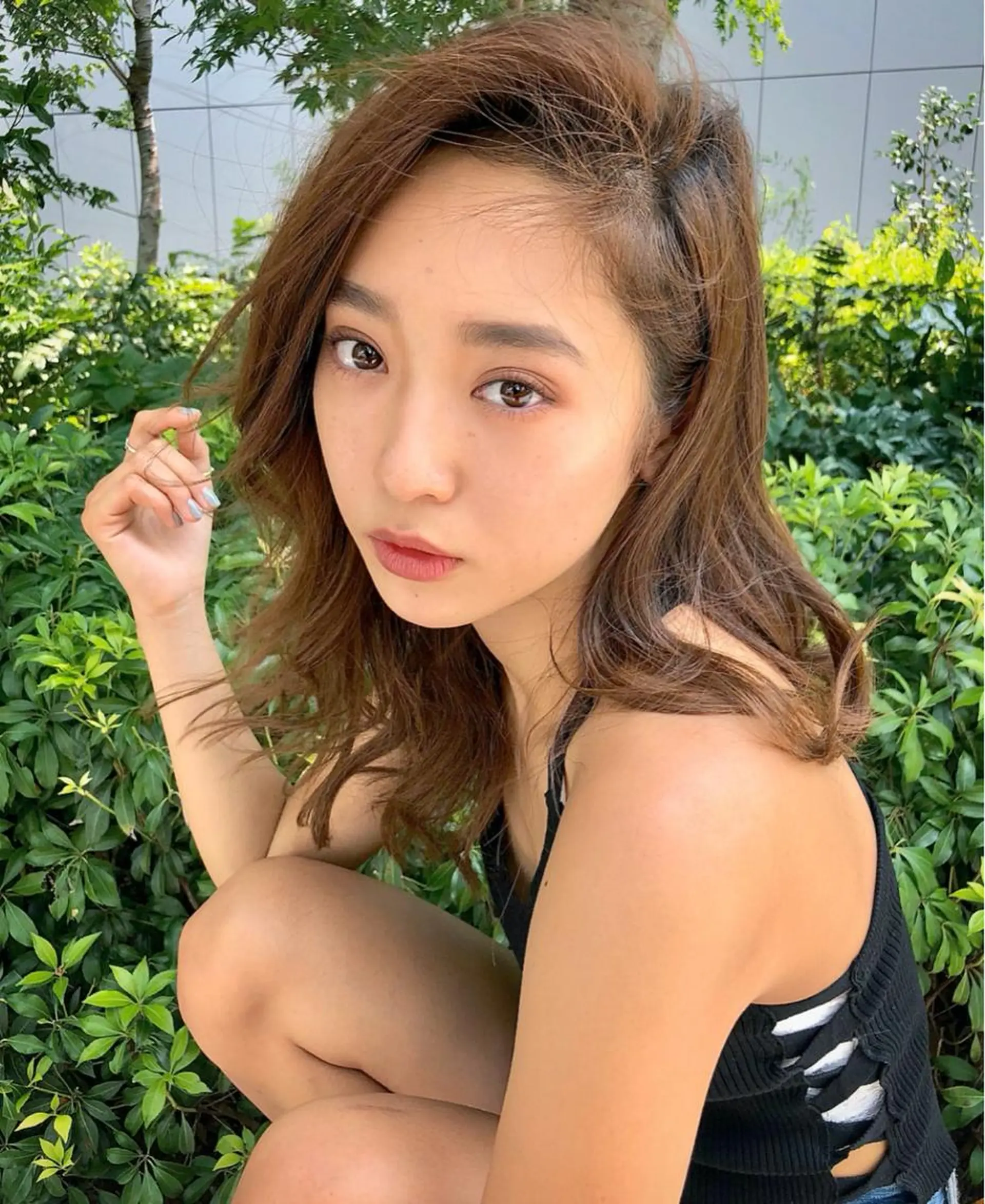 セミロング 韓国／ハッシュカット ／透明感カラー／金野のヘアスタイル