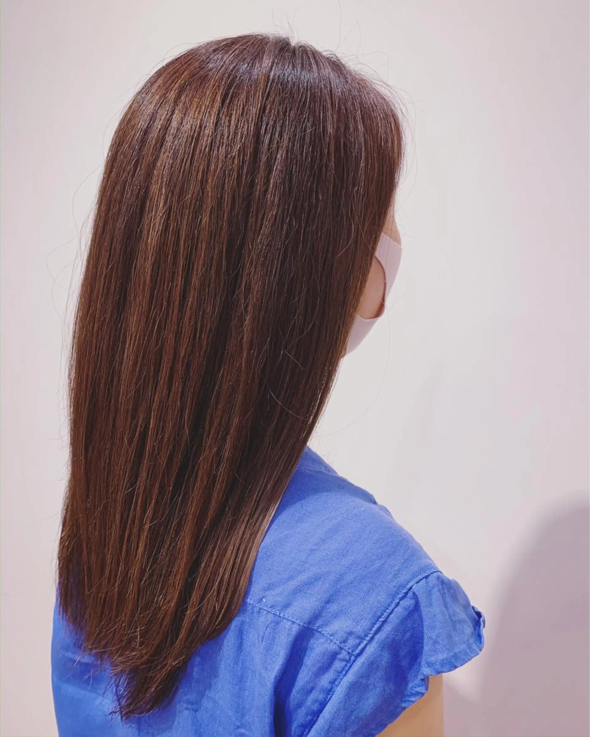 セミロング カラー ハイライトカラー パープルカラー ハイライト カット ヘアカラー トリートメント 多田 彩香のヘアスタイル