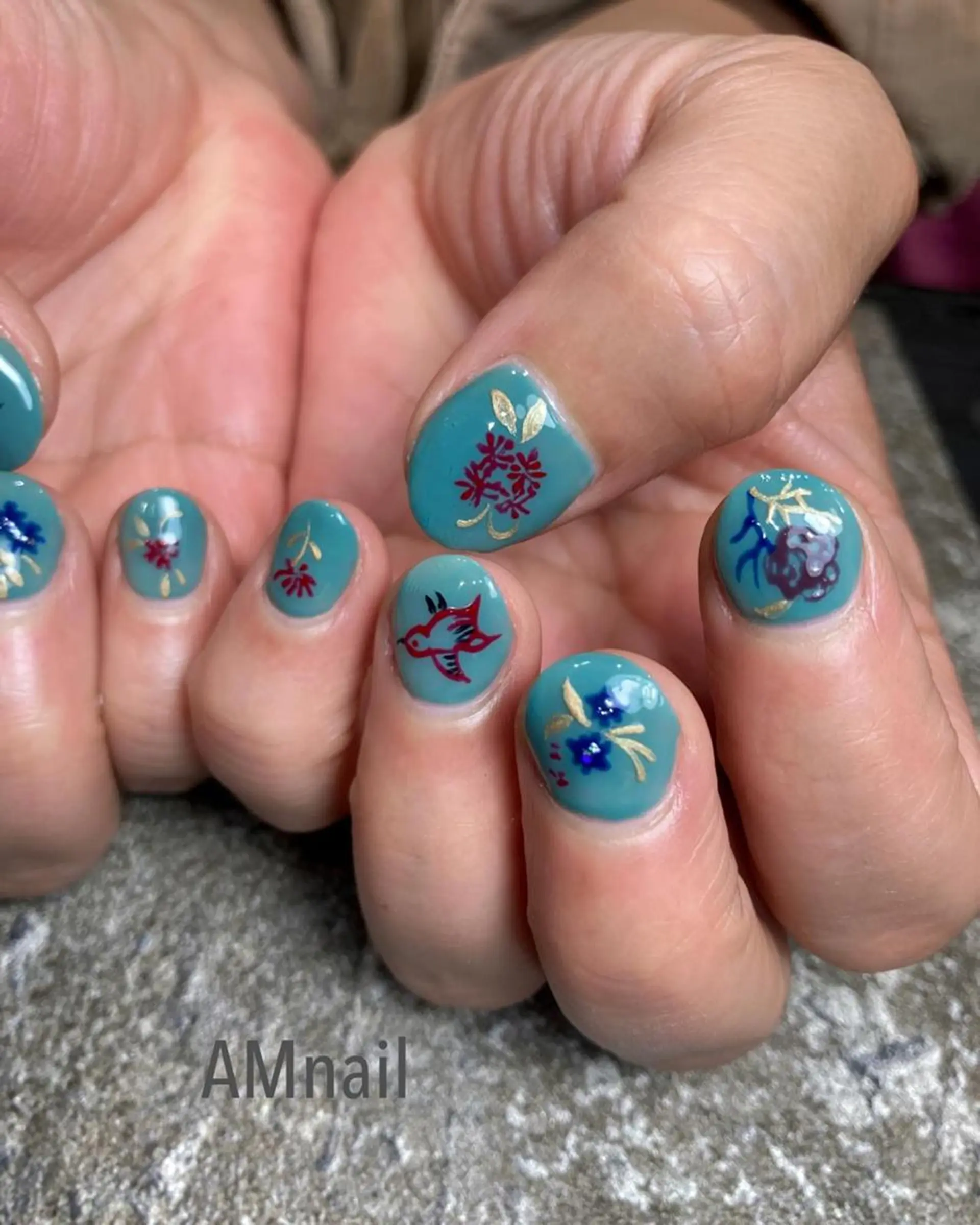 ネイル アートネイル 持ち込み ハンドネイル Am:nail 柏 SUE（スゥ）のネイルデザイン