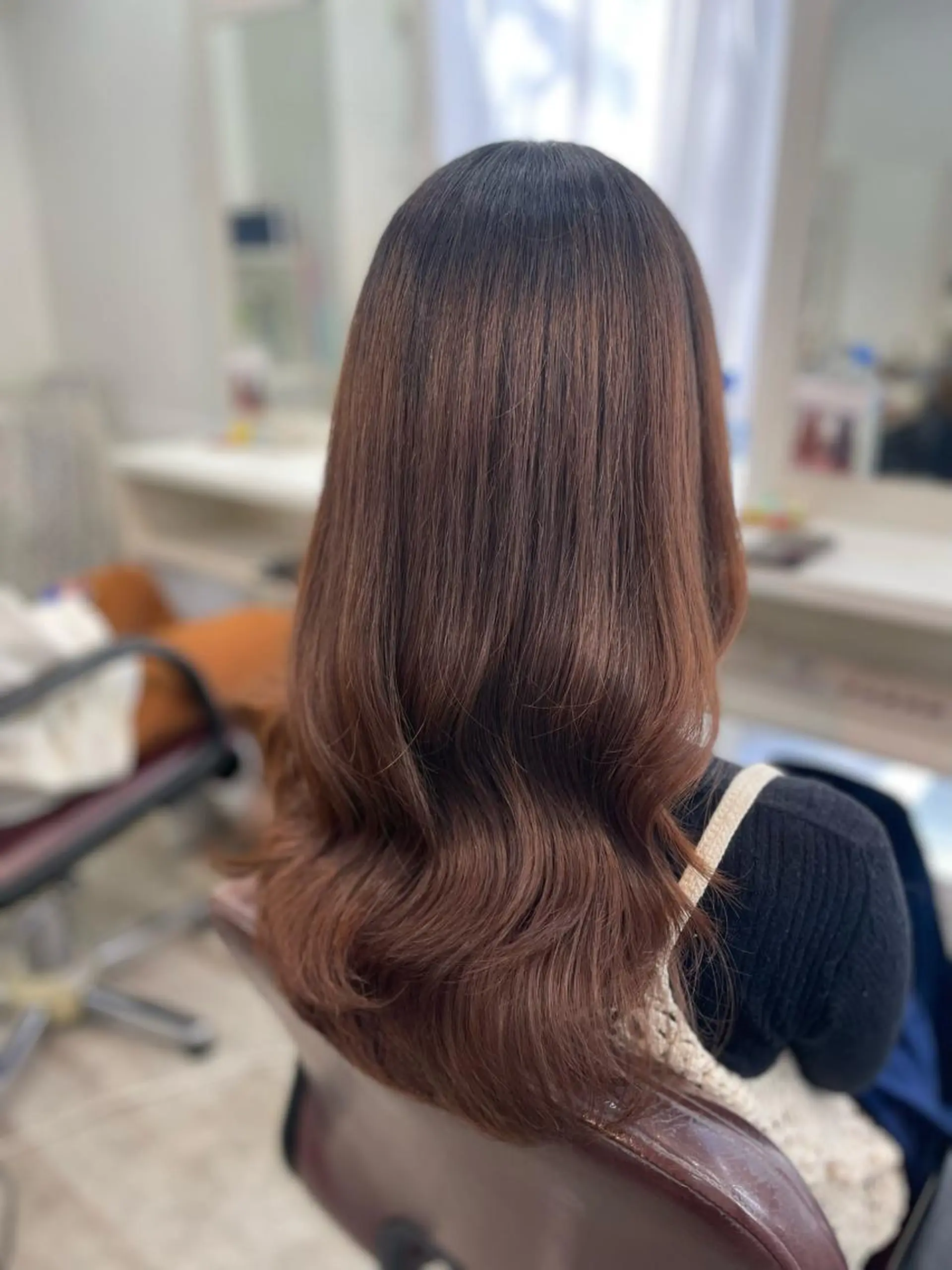 ロング カラー カット ヘアセット 韓国ヘア🤍髪質改善 🇰🇷AKANEのヘアスタイル