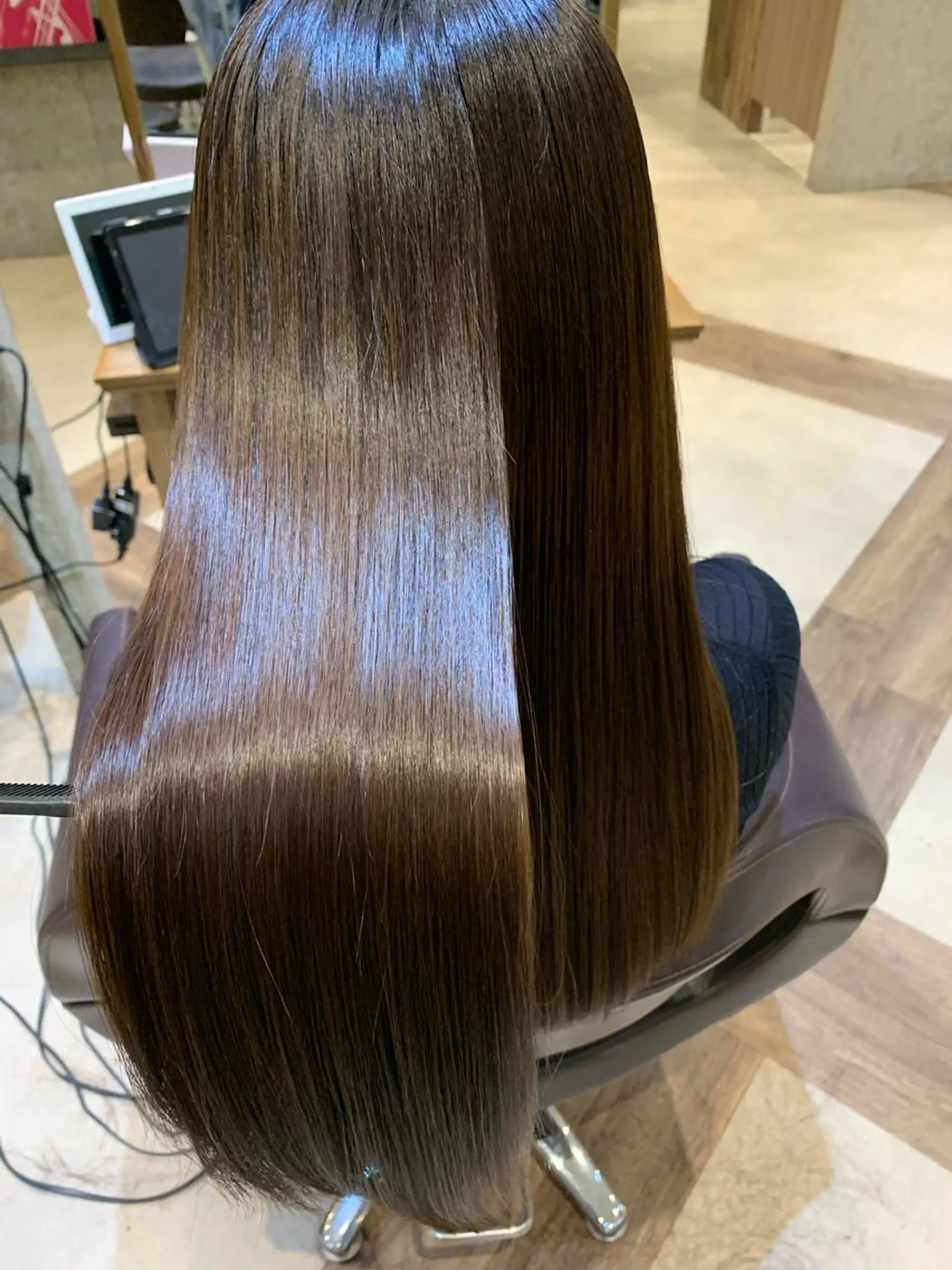 ロング カラー ブリーチ 髪質改善 トリートメント 酸性ストレート 🌟髪質改善/透明感 🌟代表RYOのヘアスタイル