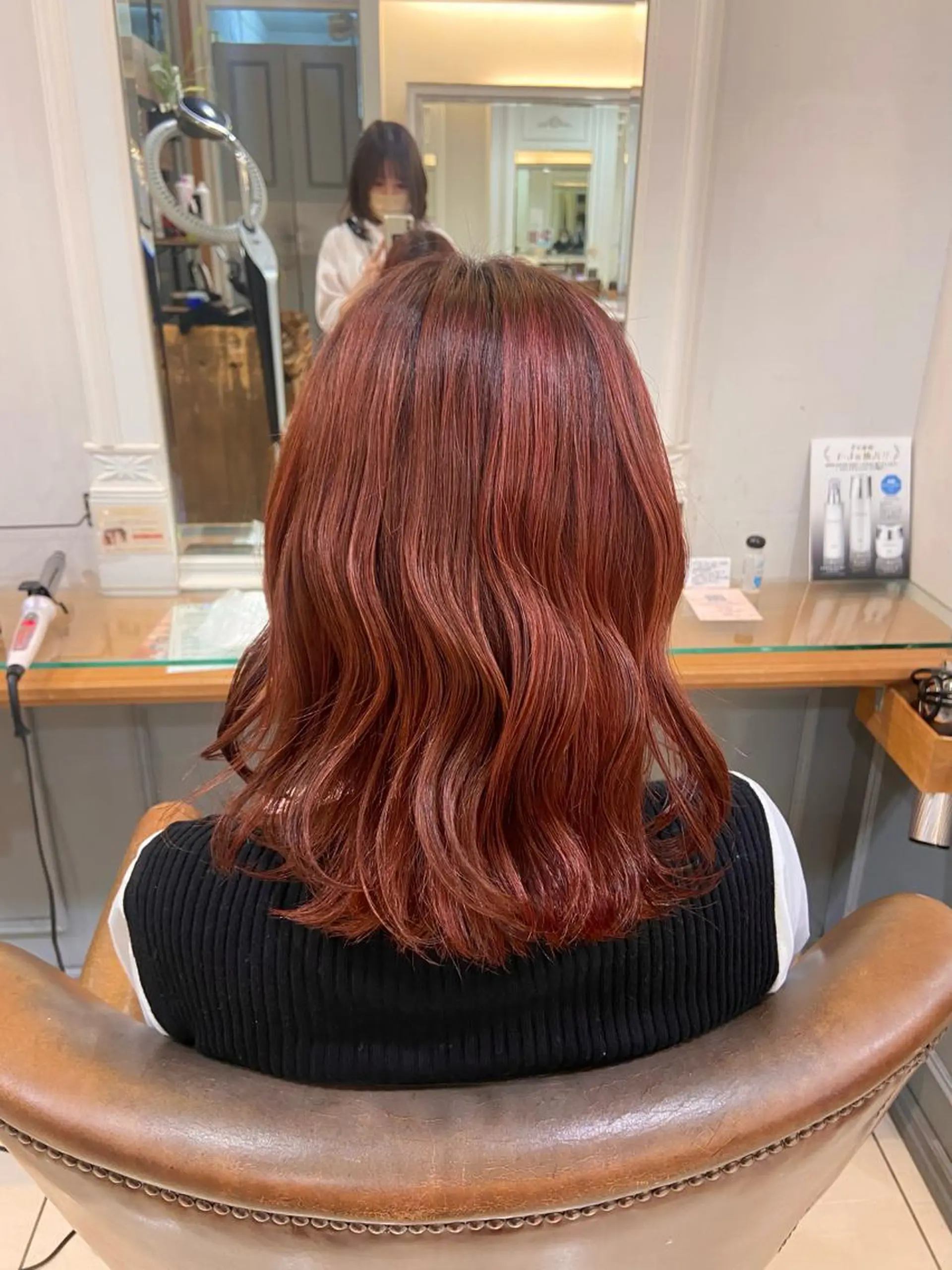 ミディアム カラー レッドカラー カット ヘアカラー 🫧 nanaco🫧のヘアスタイル