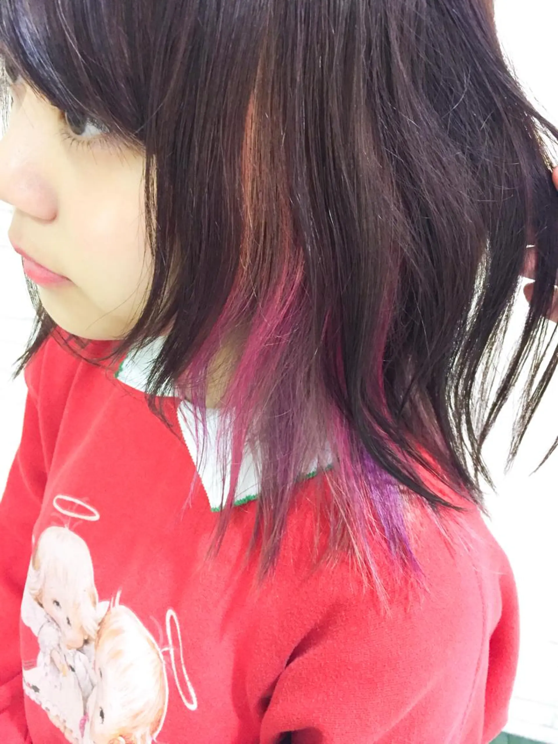 ミディアム カラー インナーカラー ユニコーンカラー HAUS 片山みほのヘアスタイル