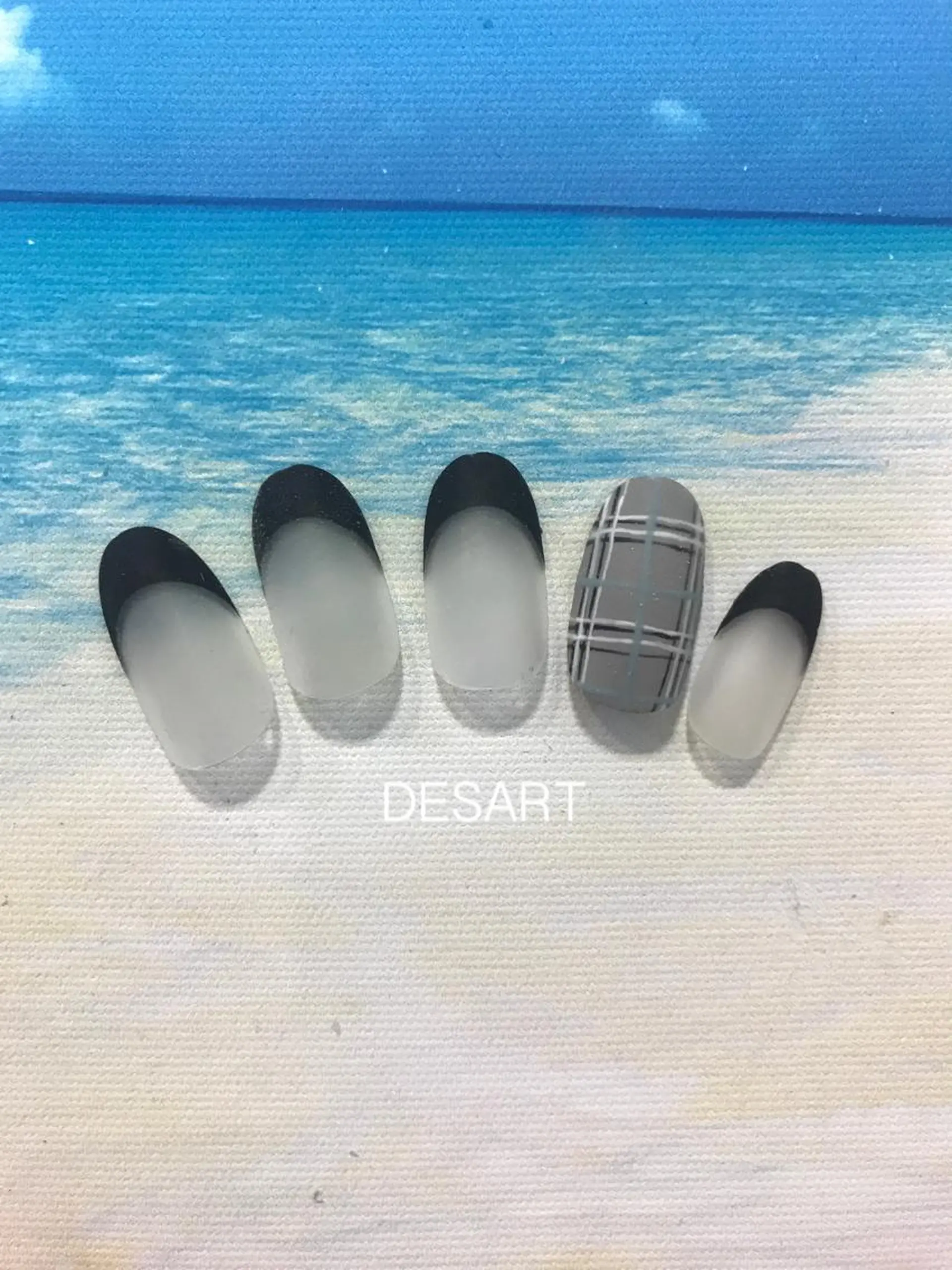 ネイル フレンチネイル マットネイル ”salon" そりまちゆうこのネイルデザイン