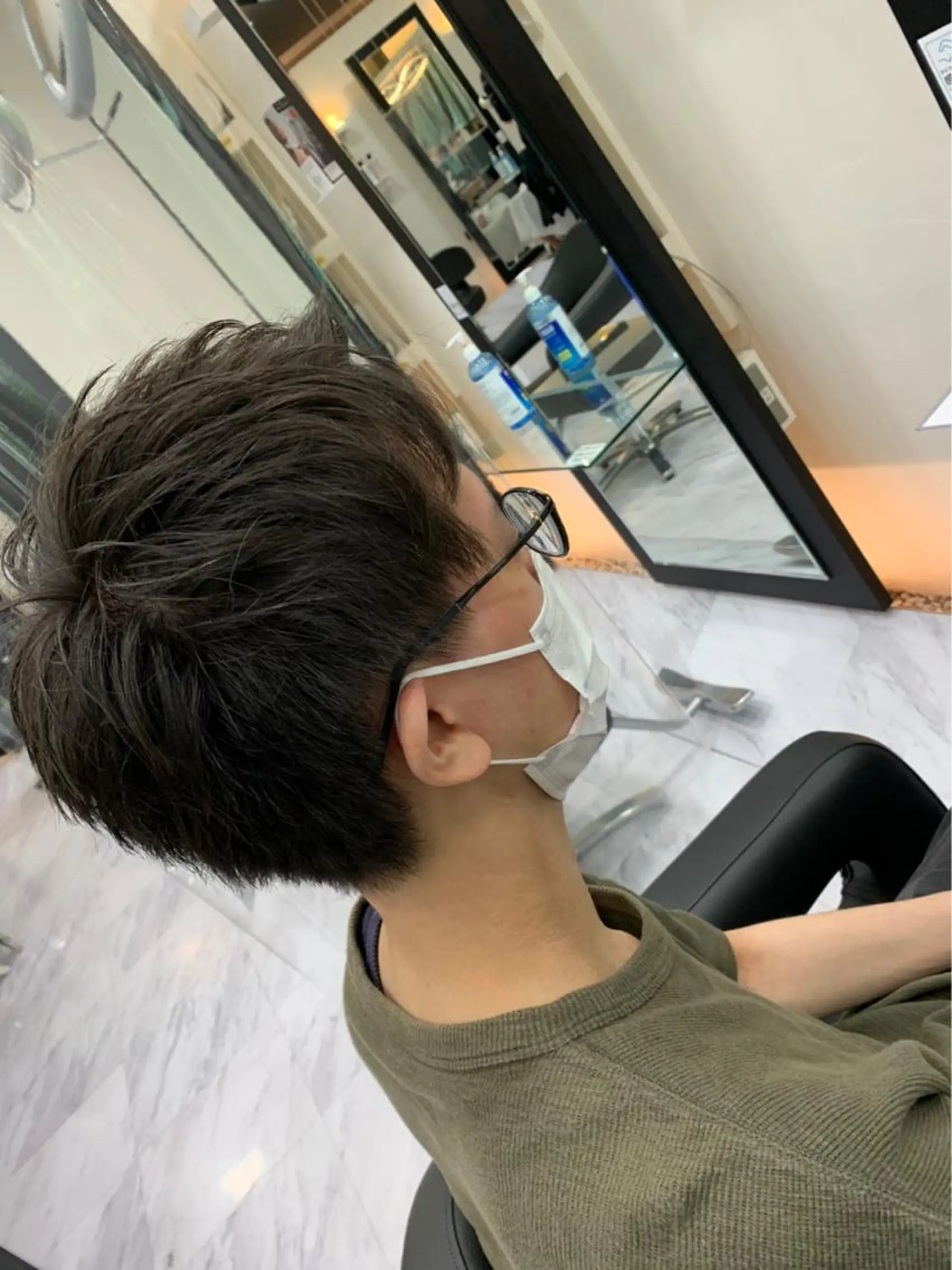 メンズ アップバング Luce 杉本のヘアスタイル