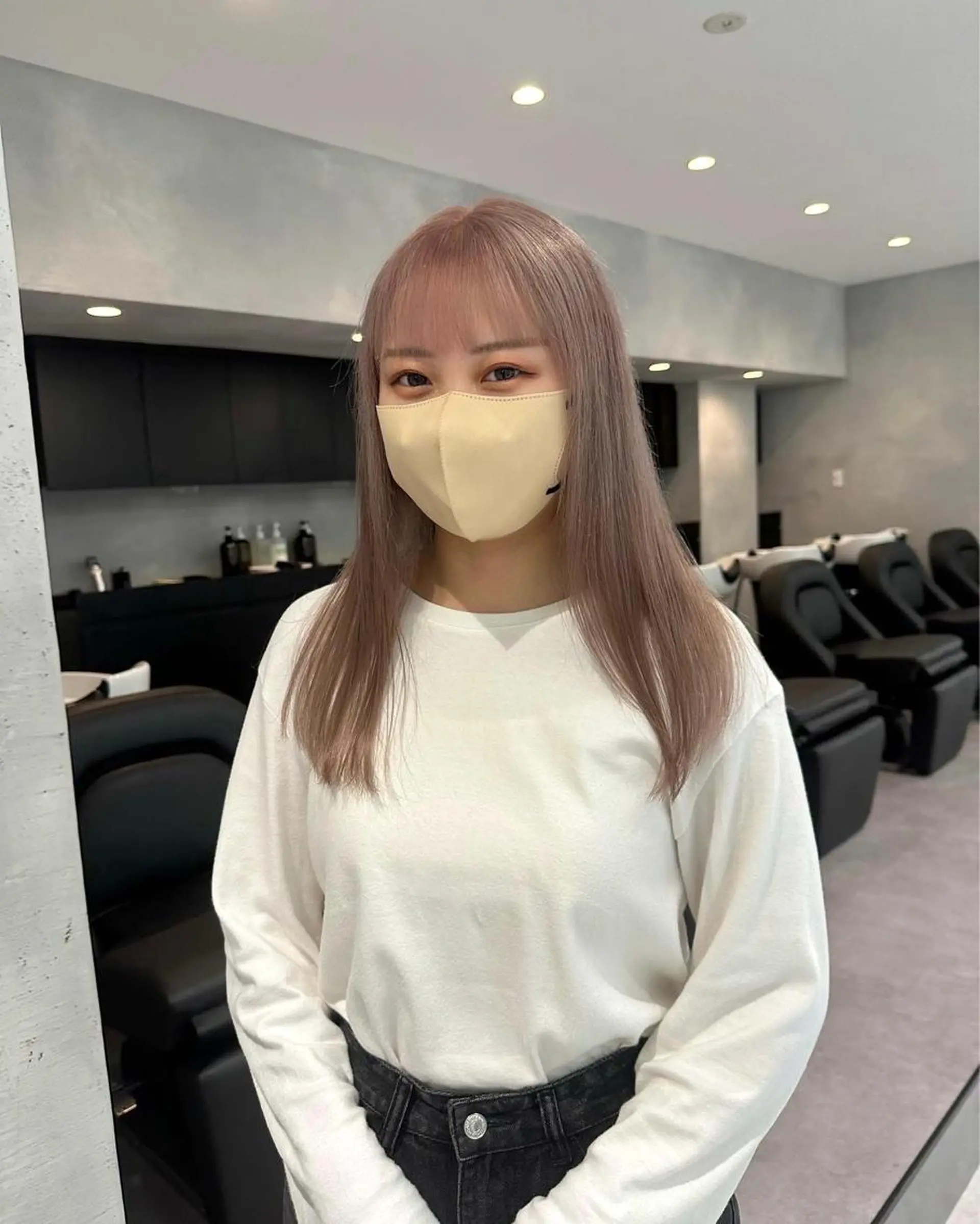 ミディアム カラー ベージュカラー ミルクティーベージュ 鈴木/ニュアンス パーマ/メンズのヘアスタイル