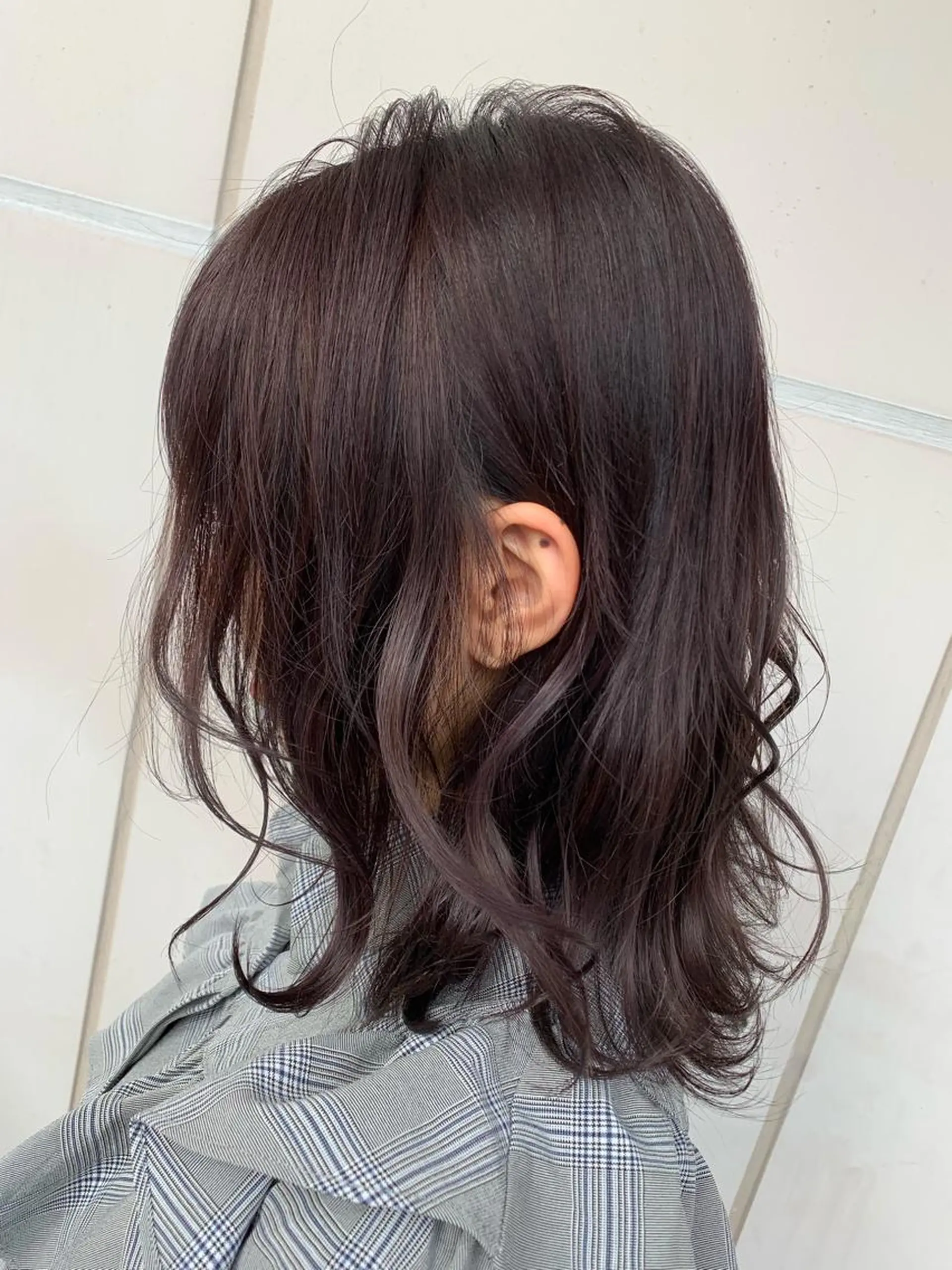 ミディアム カット ヘアカラー トリートメント 髪質改善will hairdesignのヘアスタイル