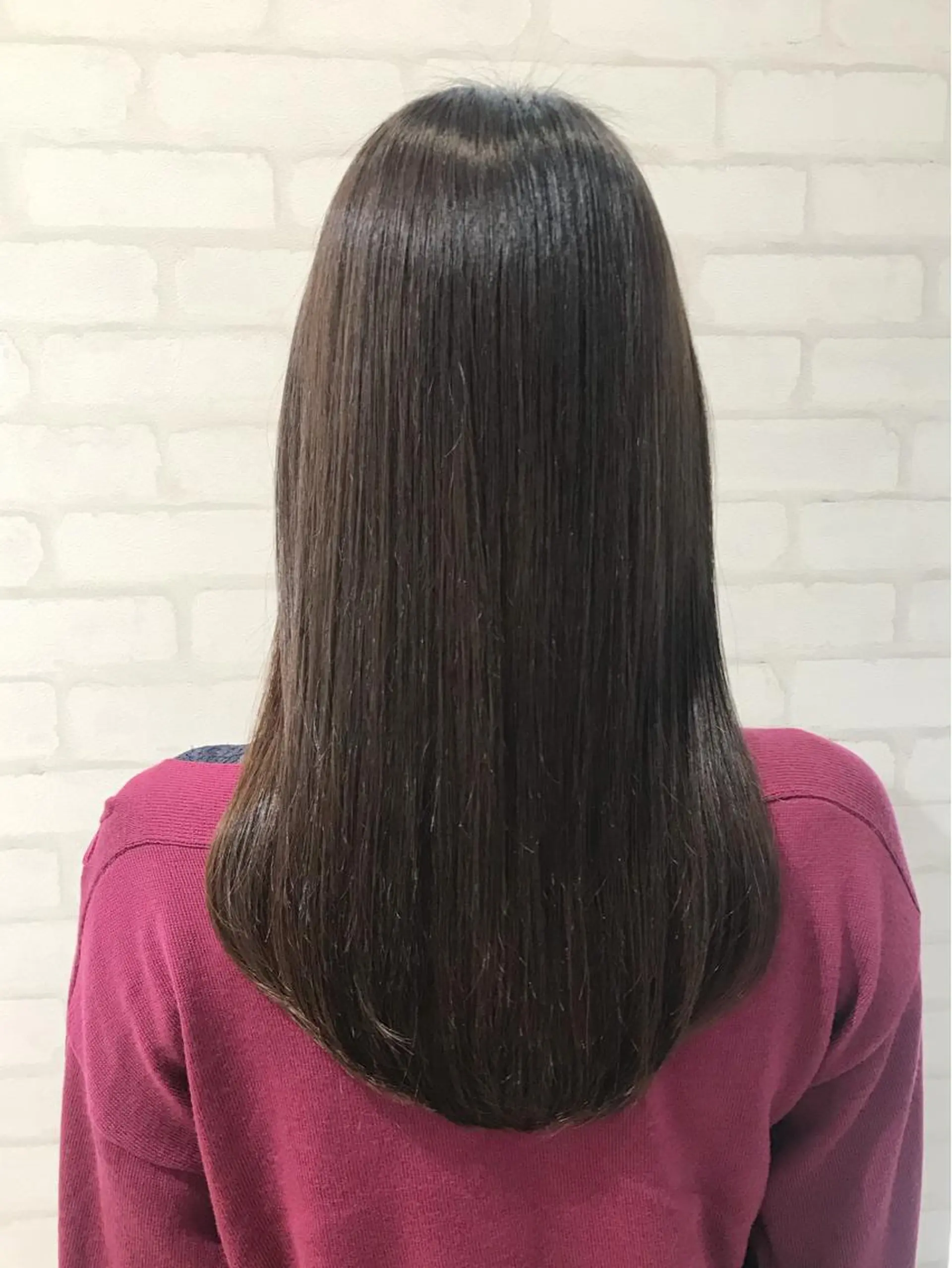 セミロング パーマ カット 縮毛矯正 高木 麻知子のヘアスタイル