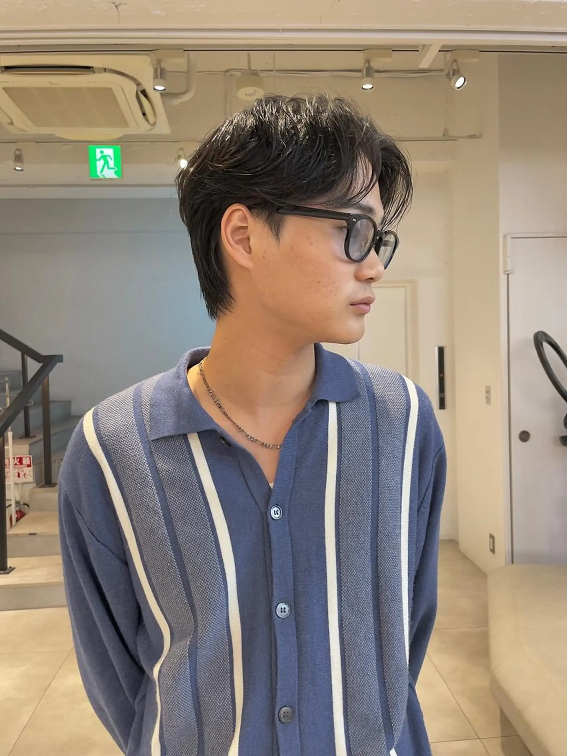 ミディアム パーマ メンズ カット パーマ 🇰🇷カルマパーマ kaito🇰🇷のヘアスタイル