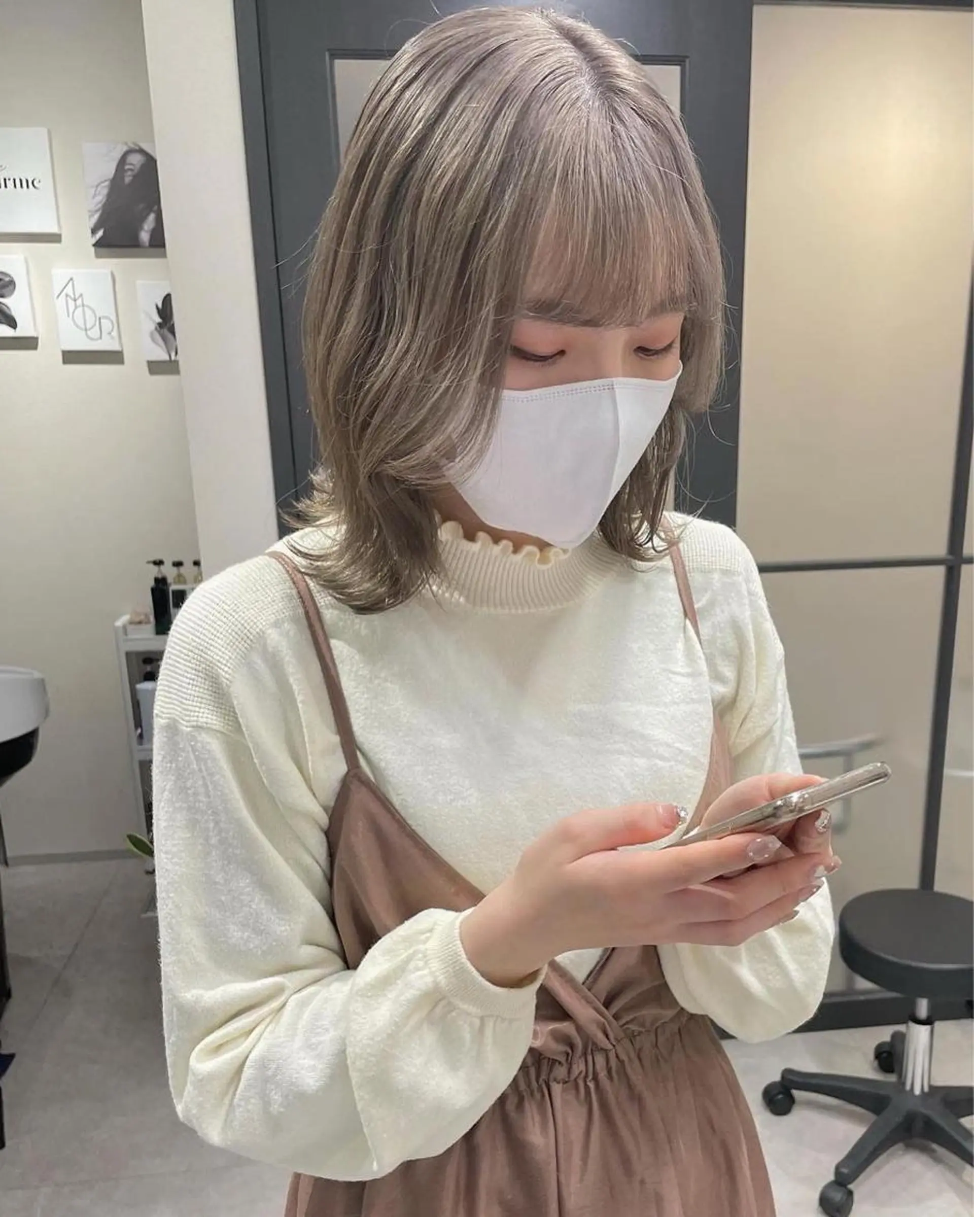 ミディアム ヘアカラー 🌸インナーカラー 🌸藤井春華のヘアスタイル