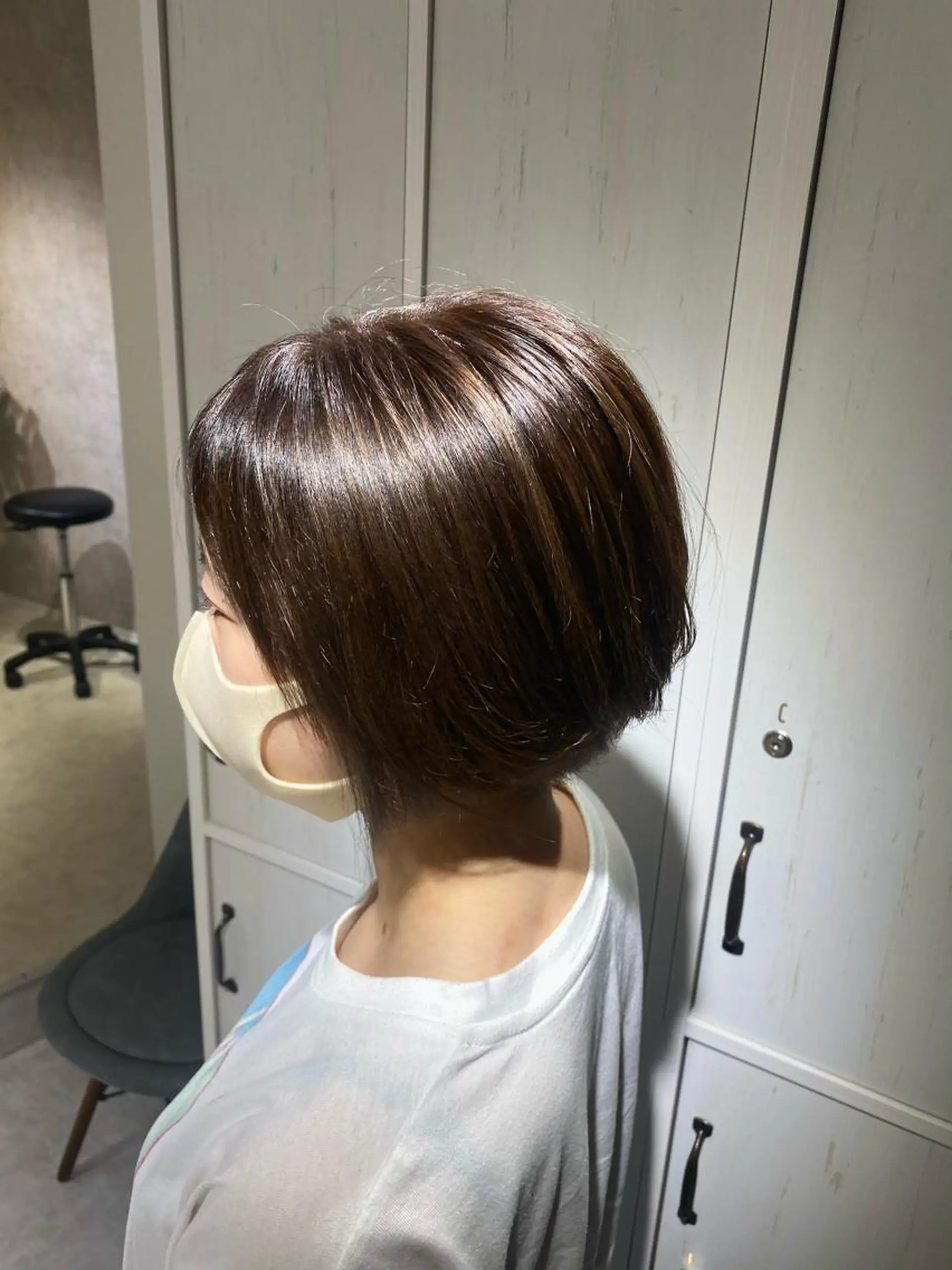 カラー グレージュ 縮毛矯正とレイヤー カット/杉村凜汰郎のヘアスタイル