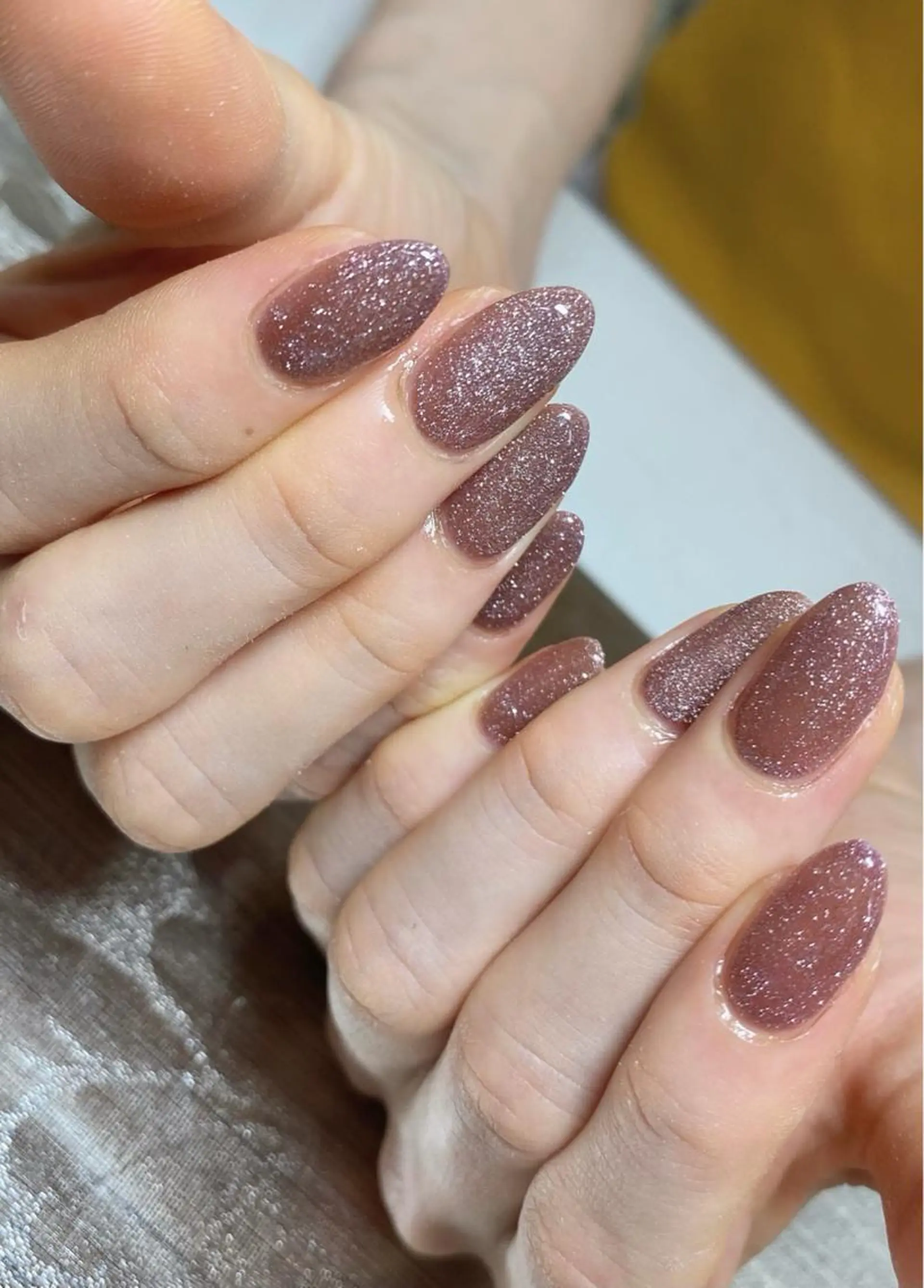 ネイル ハンドネイル I-nailロング /ワンホン/キラキラのネイルデザイン