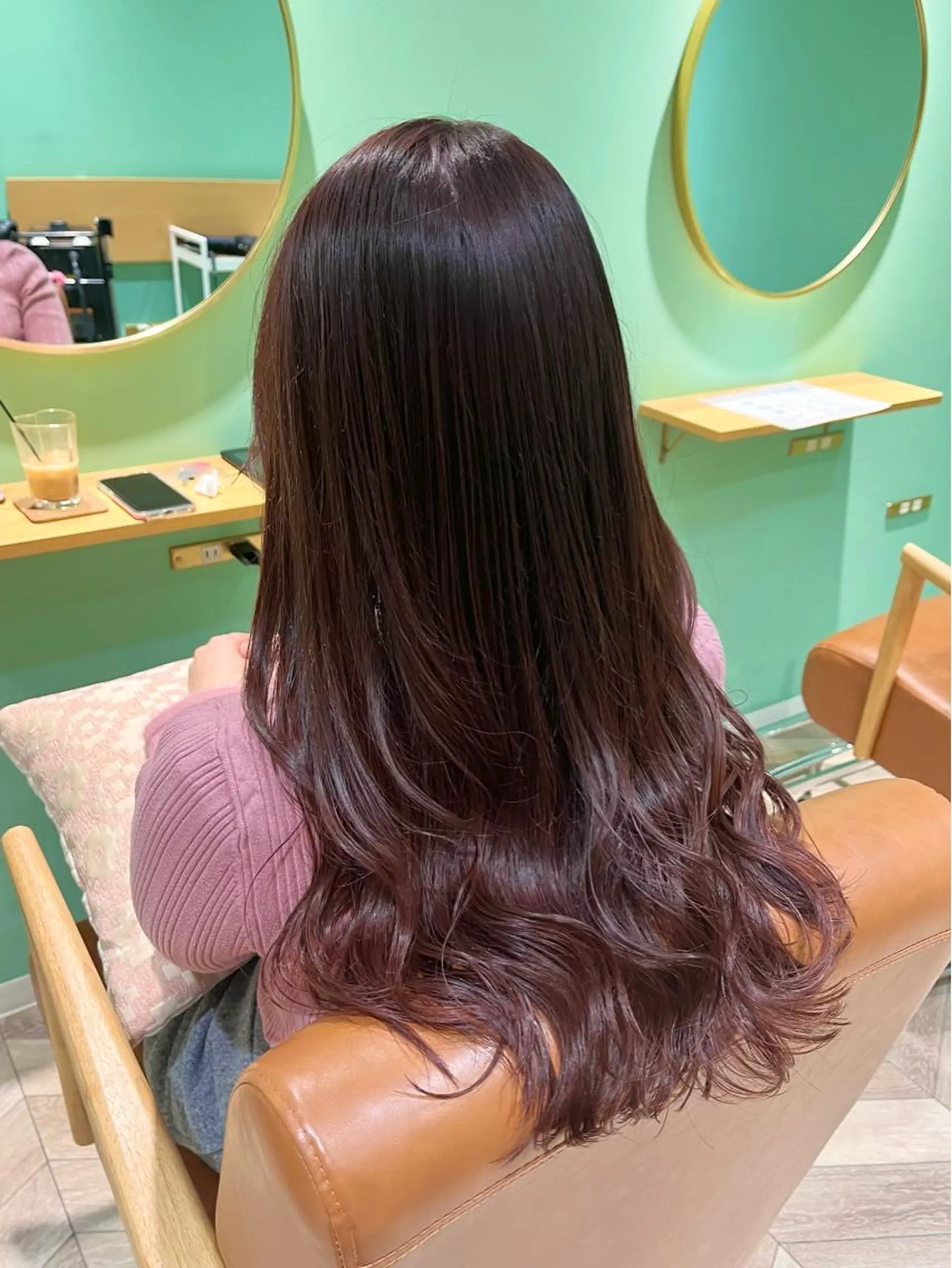 ロング カラー ピンクカラー 髪質改善 髪質改善☆ 縮毛矯正miyuのヘアスタイル