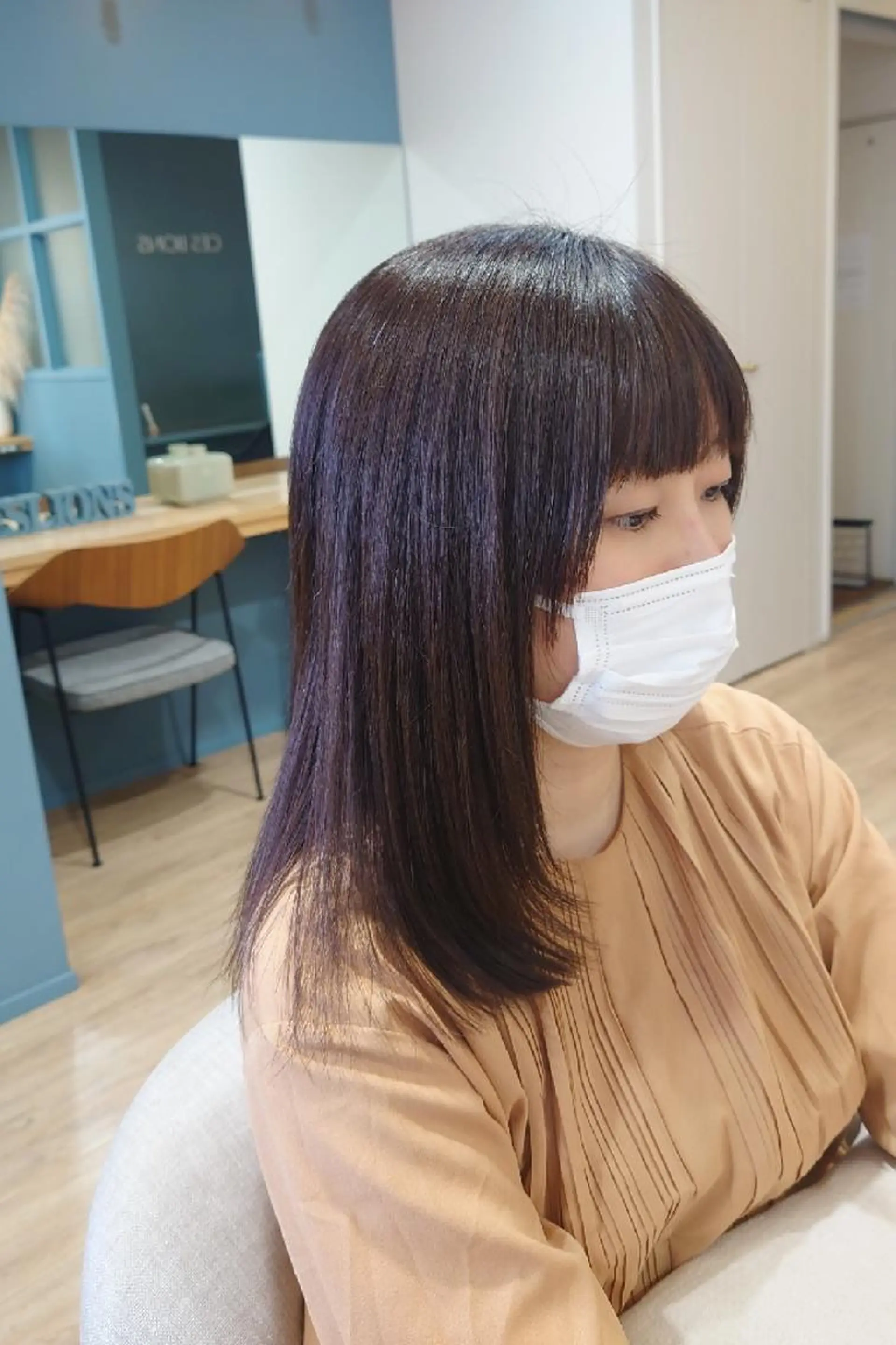 セミロング カラー セミロングパーマ ブリーチ ケアブリーチ 髪質改善 トリートメント ヘアカラー 田中将平【 サロンマネージャー】のヘアスタイル