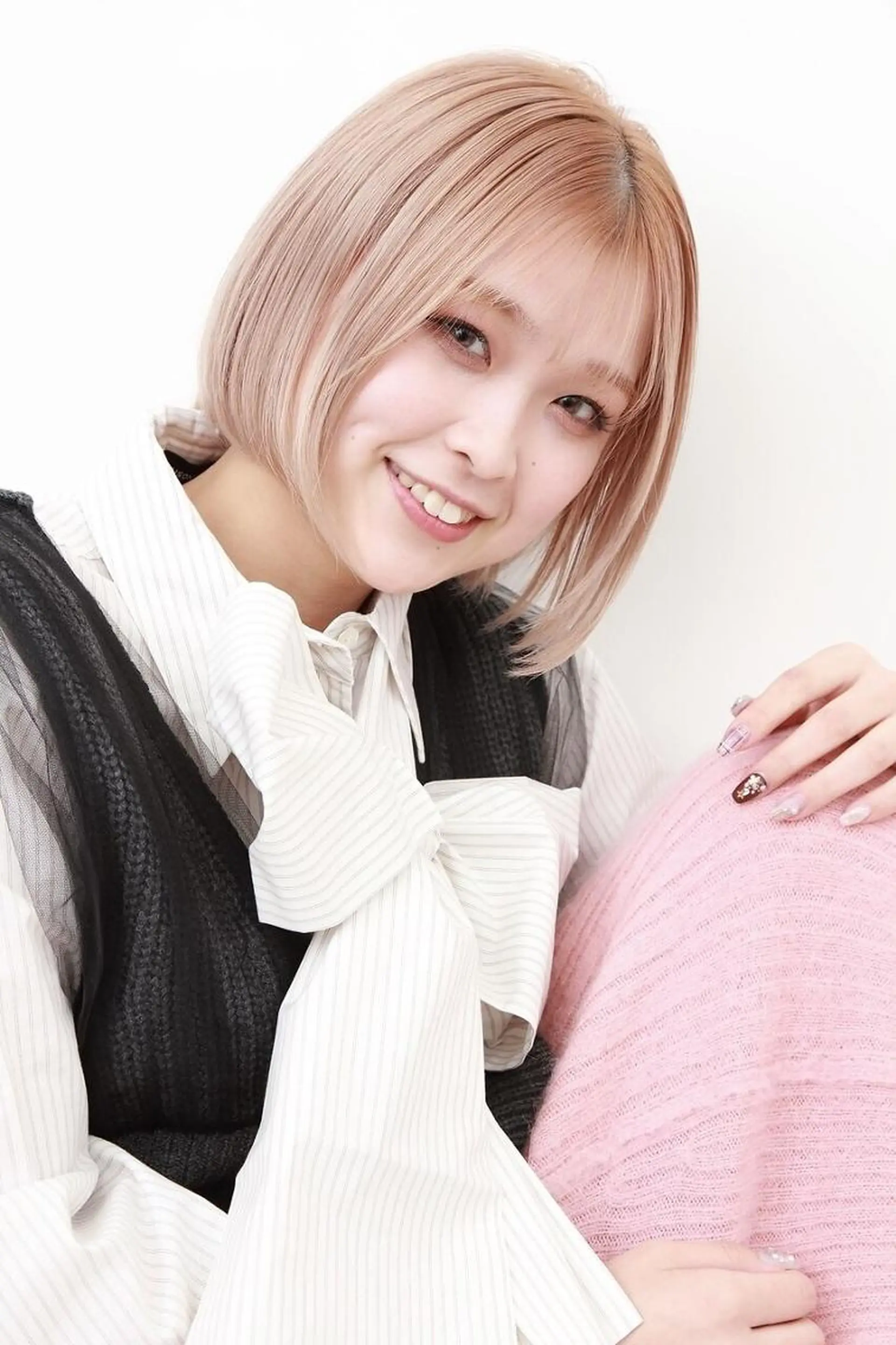 ショート ボブ ハイライト 髪質改善 韓国風ヘア レイヤーカット .5 by SOLEIL藤沢店のヘアスタイル
