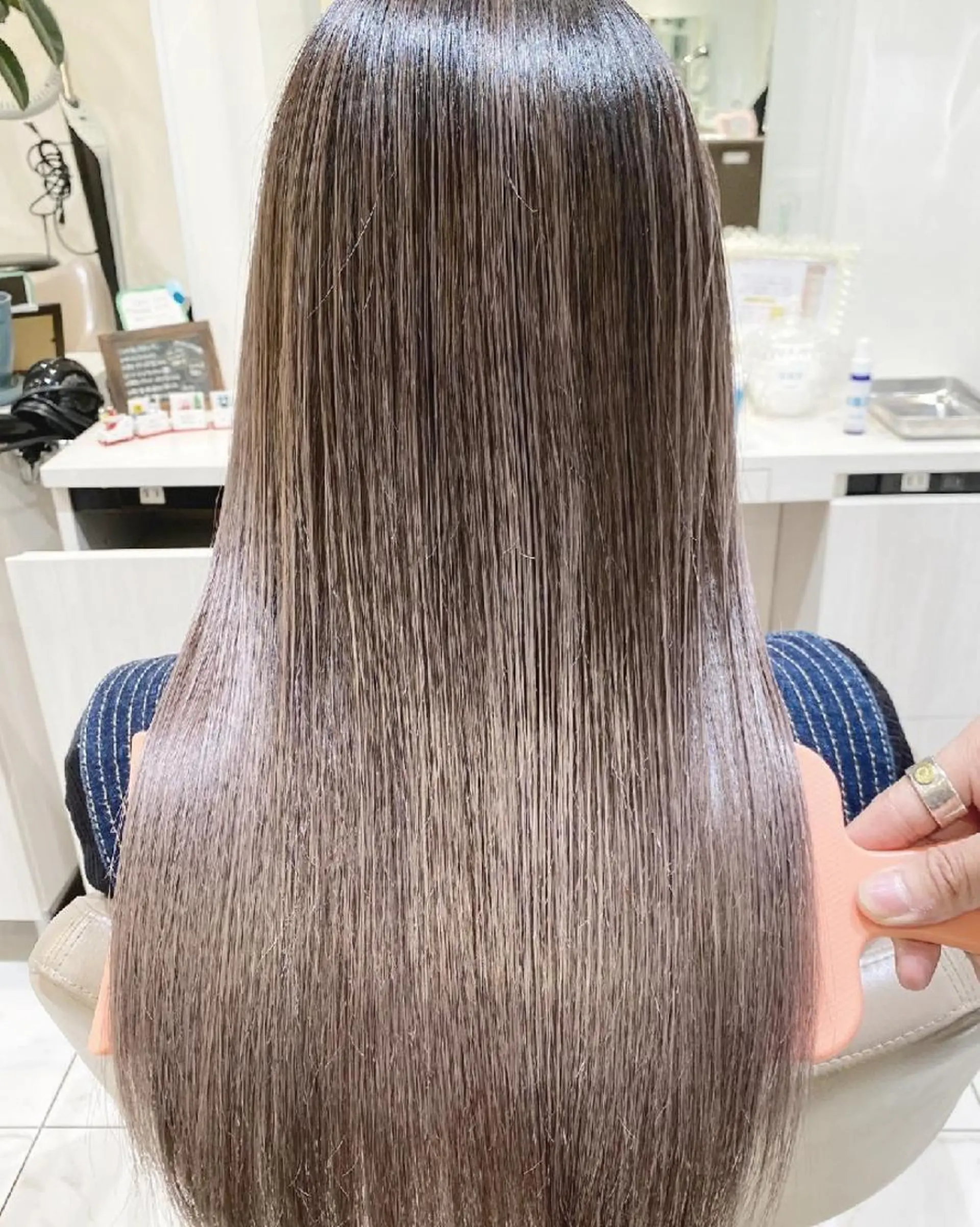 ロング カラー 髪質改善 ヘアカラー ＡＳＨ大宮/ブリーチ 髪質改善/カラーのヘアスタイル