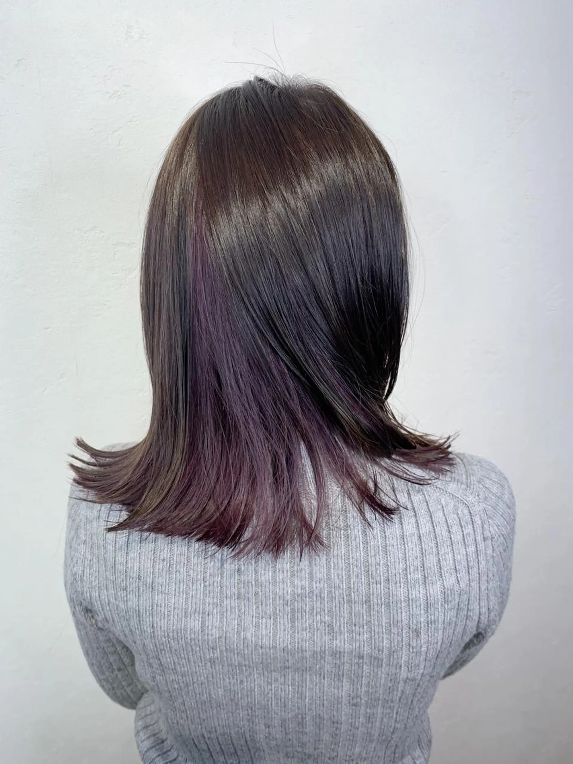 ミディアム カラー ブリーチ パープルカラー _WHITE 天神店 YUMEKA🐻のヘアスタイル