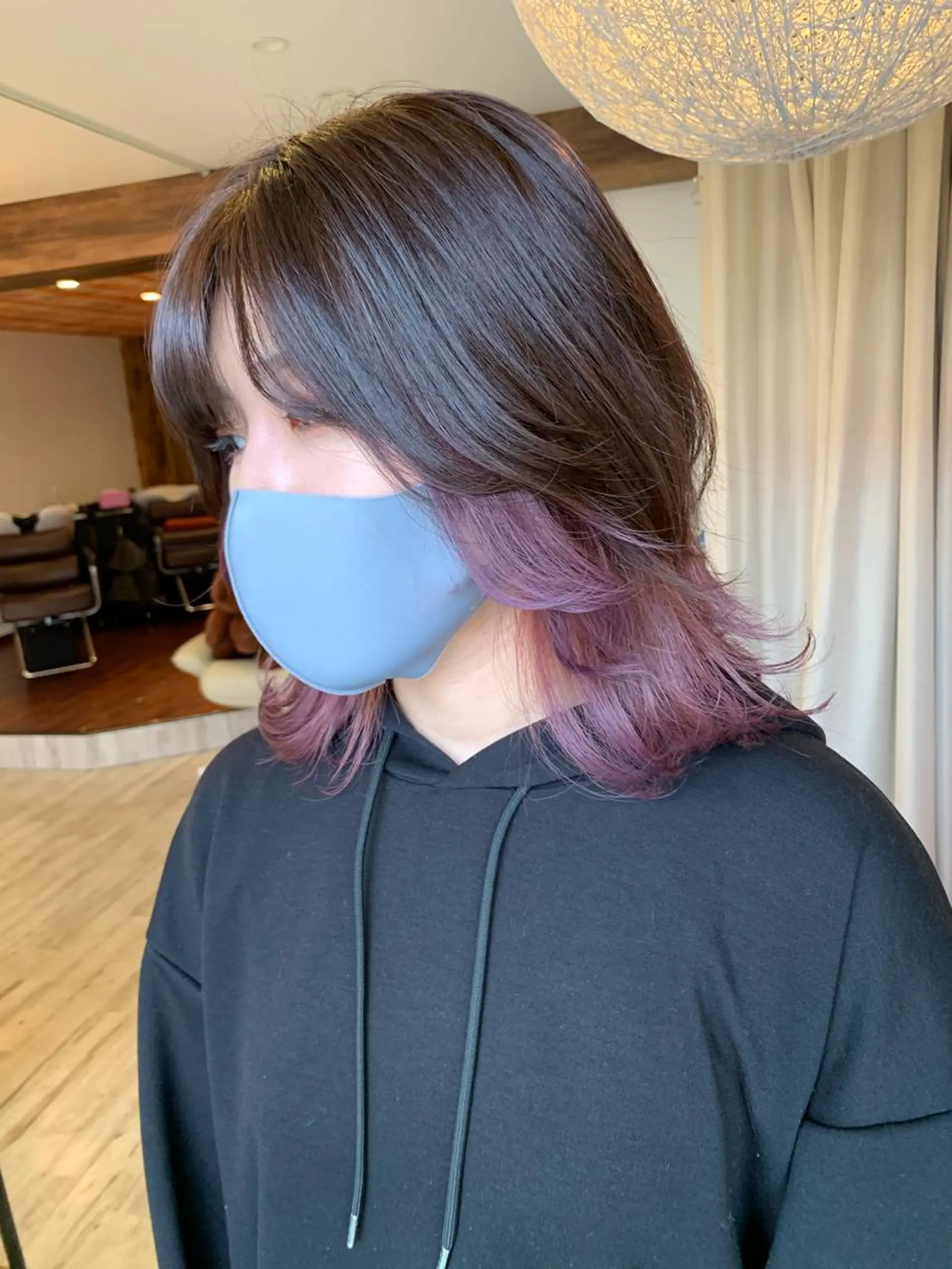 ミディアム ウルフカット カット ヘアカラー Welila by haku所属・yoshihara yuukiのヘアスタイル