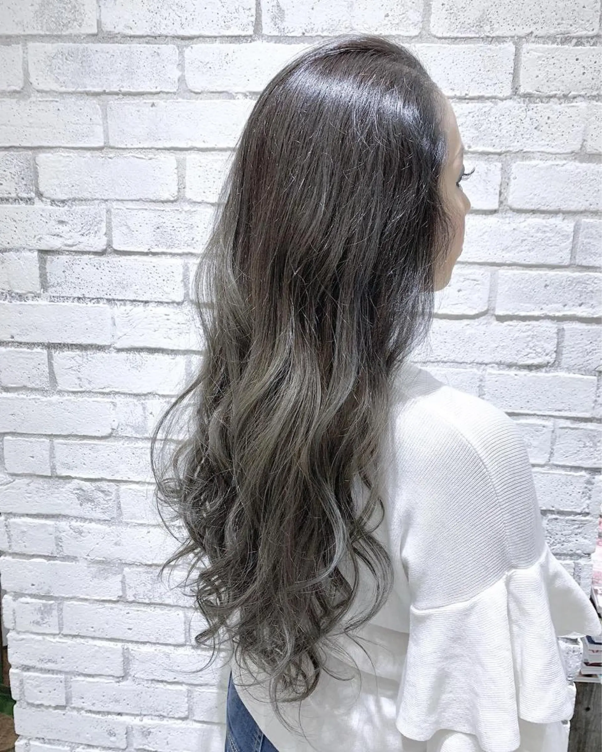 ロング カラー パーマ ヘアアレンジ アディクシーカラー グレージュ オリーブグレージュ オリーブグレー ヘアカラー トリートメント 縮毛矯正/美髪 髪質改善/石田幸輔のヘアスタイル