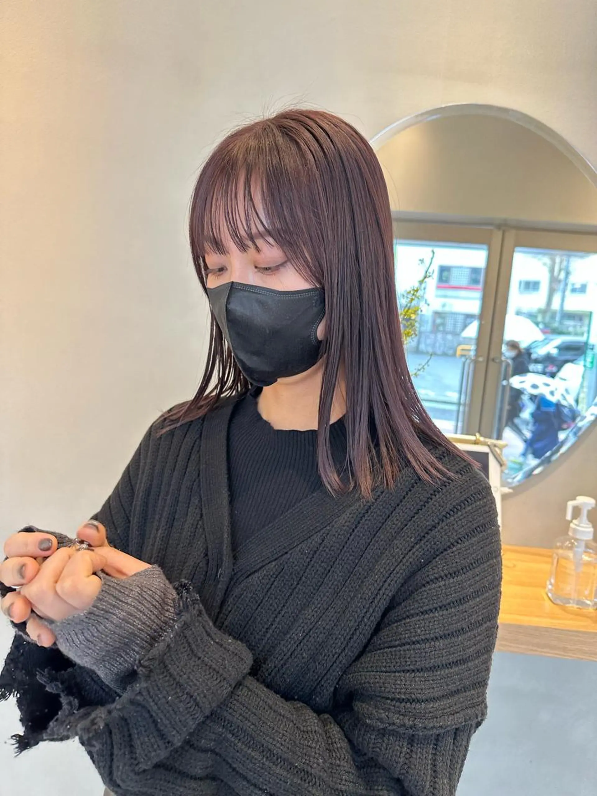 セミロング カラー カット トリートメント iizuka akiのヘアスタイル