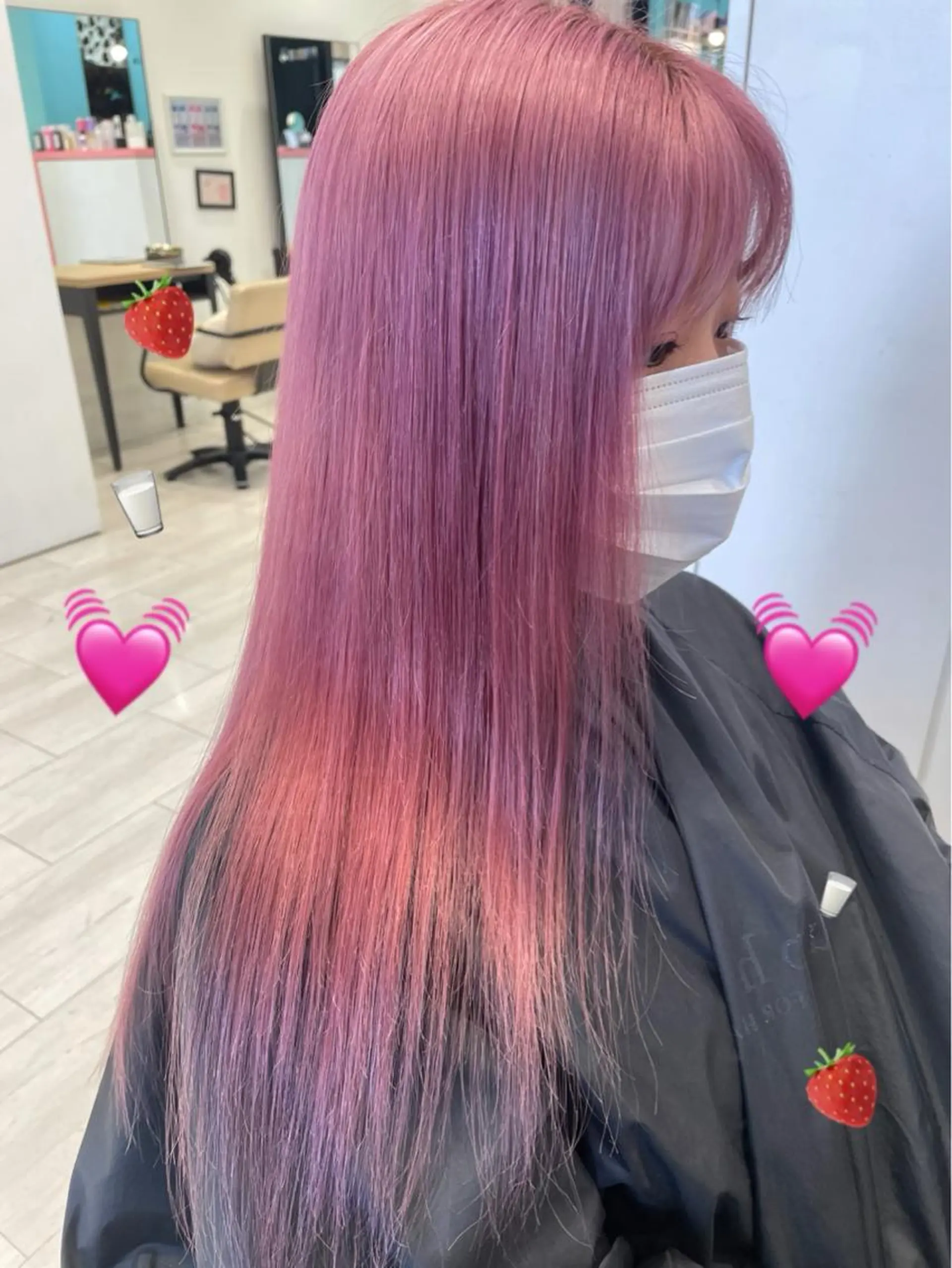 セミロング カラー ブリーチ ダブルカラー グラデーションカラー ハイライトカラー インナーカラー 新宿駅近♡個室 ♡関口三都季🌜のヘアスタイル