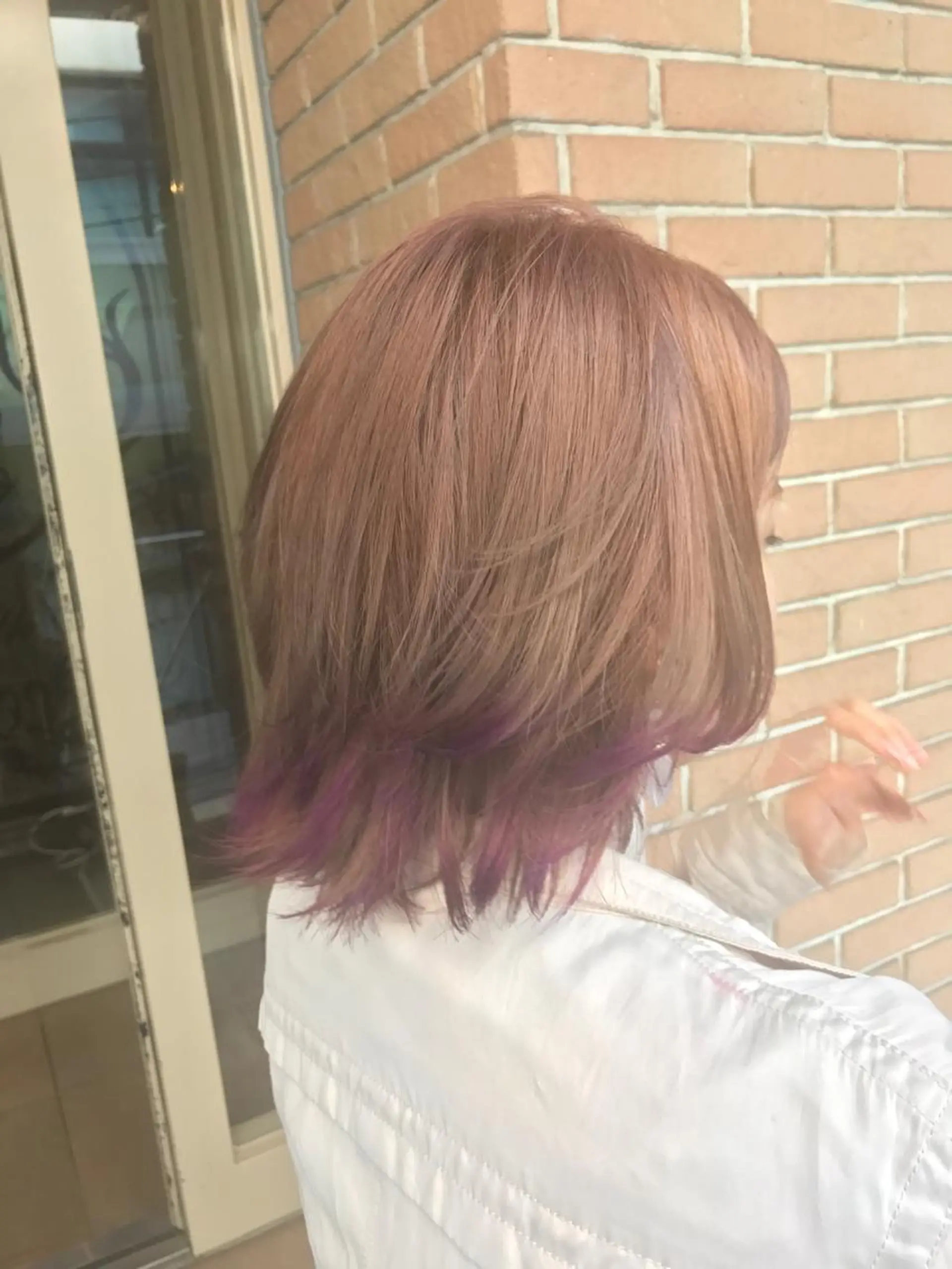 ショート カラー ヘアアレンジ メンズ マツエク・マツパ ベージュカラー ダブルカラー サロンドミルク 原宿のヘアスタイル