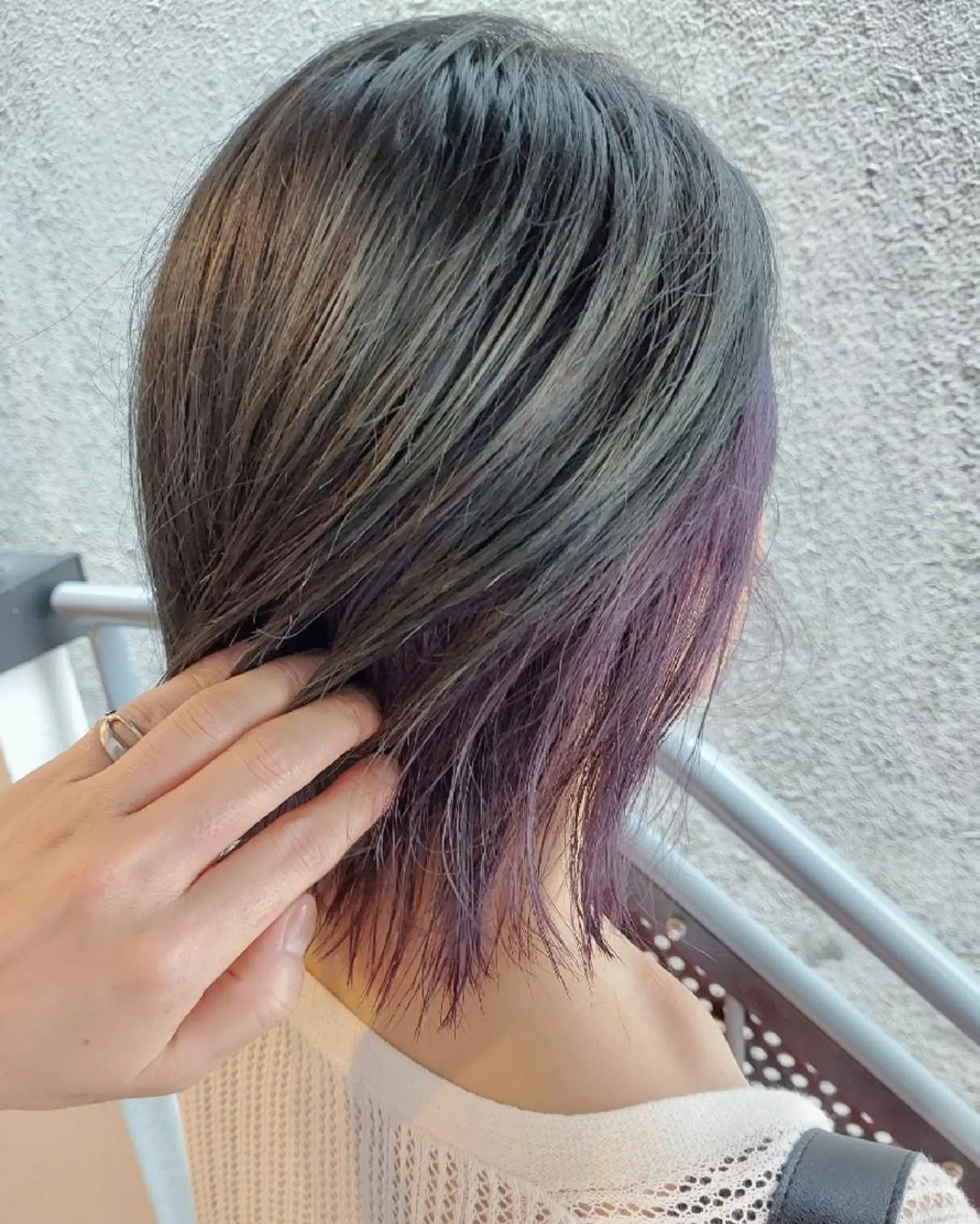 ミディアム カラー インナーカラー パープルカラー ブリーチ・ハイトーン 特化🎉内山のヘアスタイル