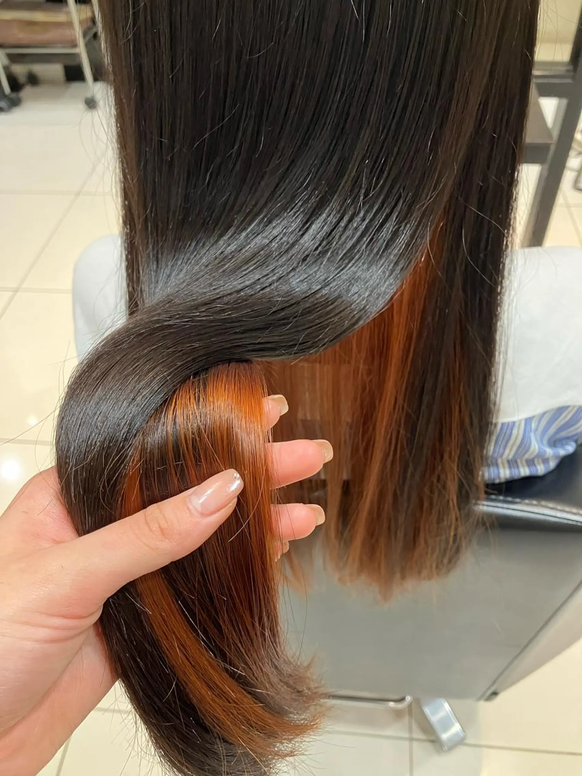 セミロング カラー CUORE松戸本店 ♡ 岡野美南のヘアスタイル