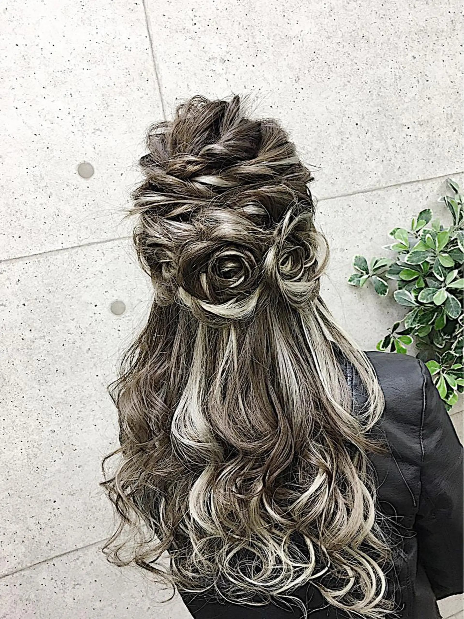 ロング ヘアアレンジ ハーフアップ 結婚式・ブライダル デート 京都最安価エクステ muuka🦋のヘアスタイル