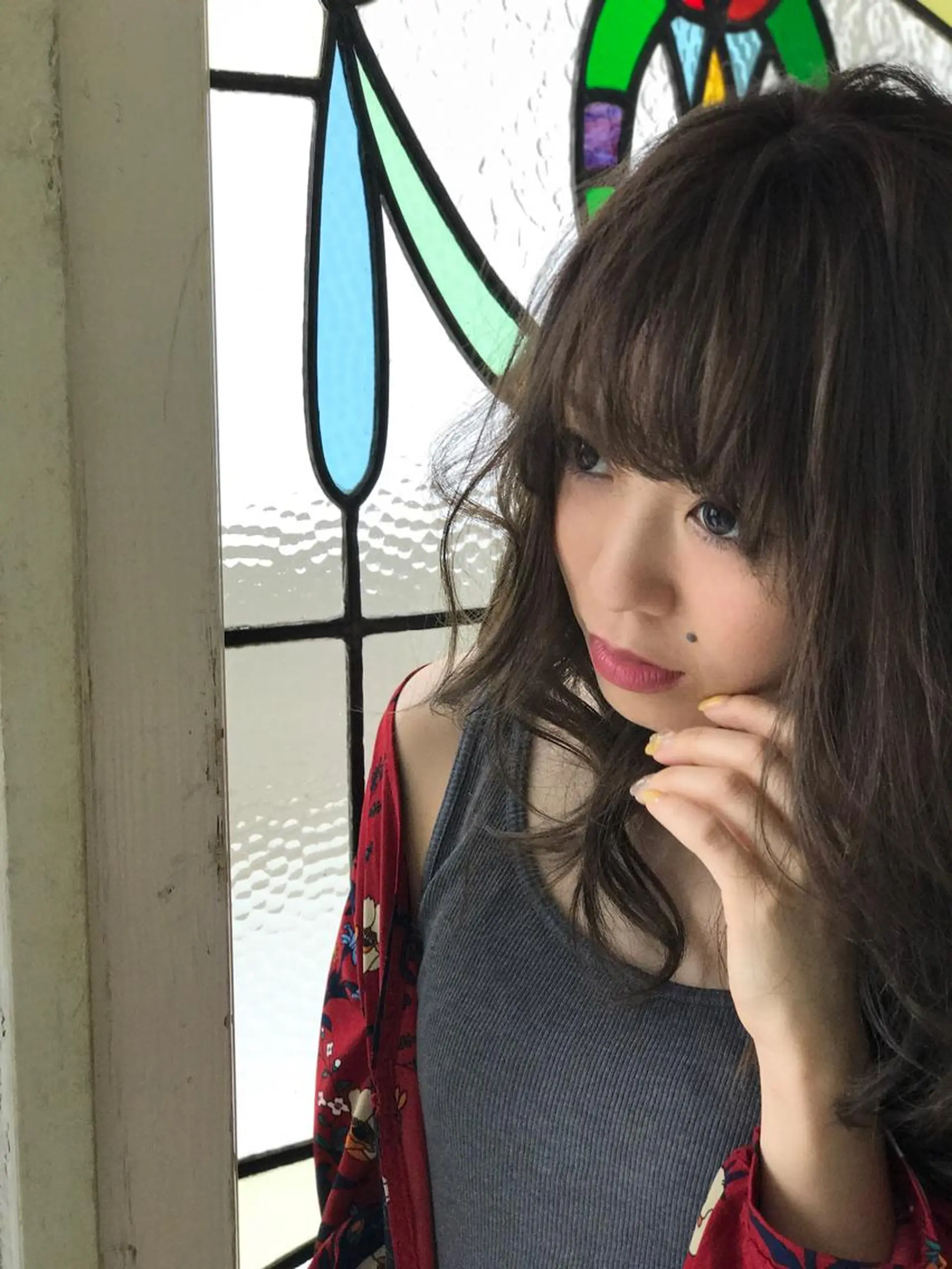 ミディアム カラー カット ヘアカラー トリートメント 瀬尾 加寿馬のヘアスタイル