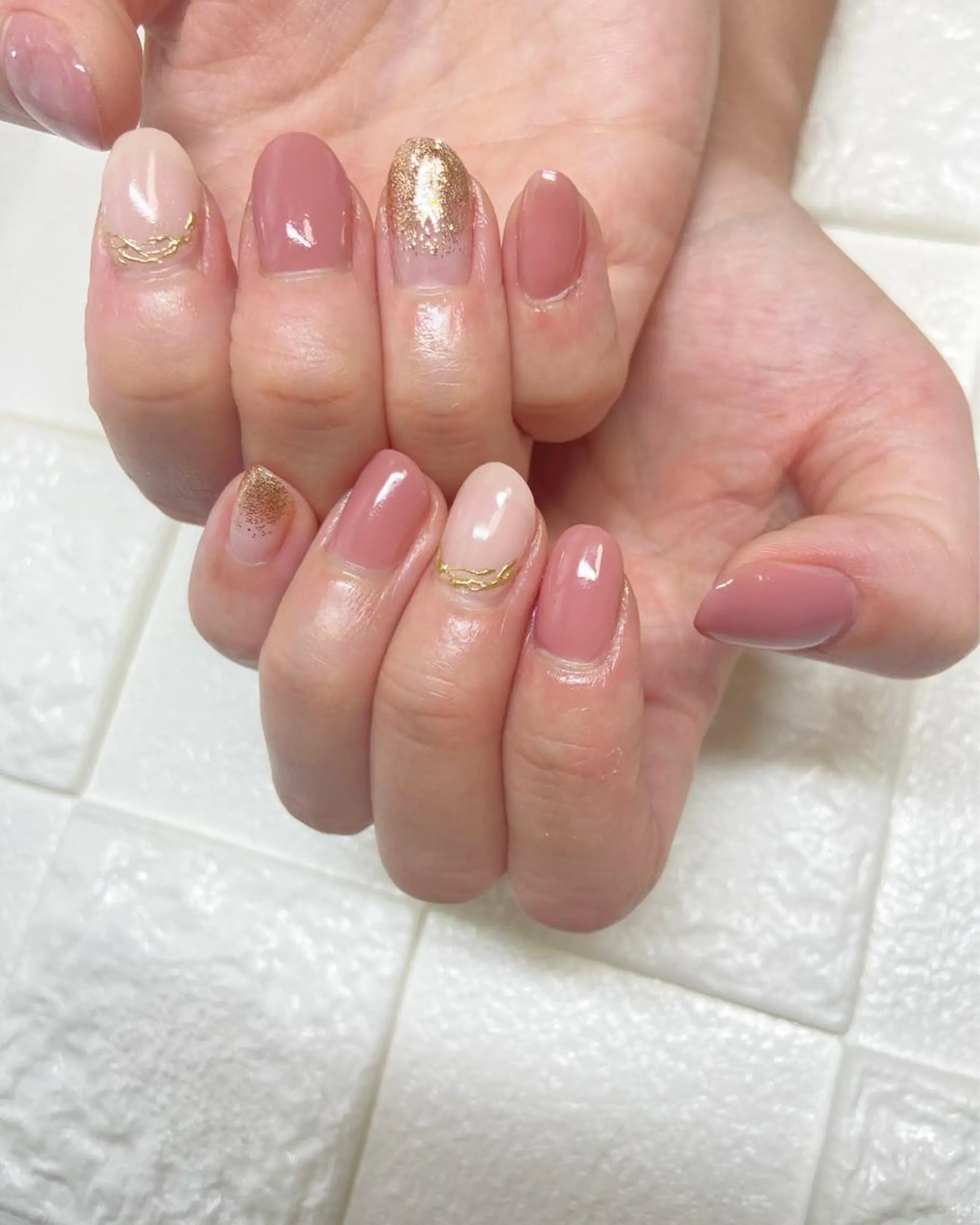 ネイル ピンク nail_ kinaのネイルデザイン