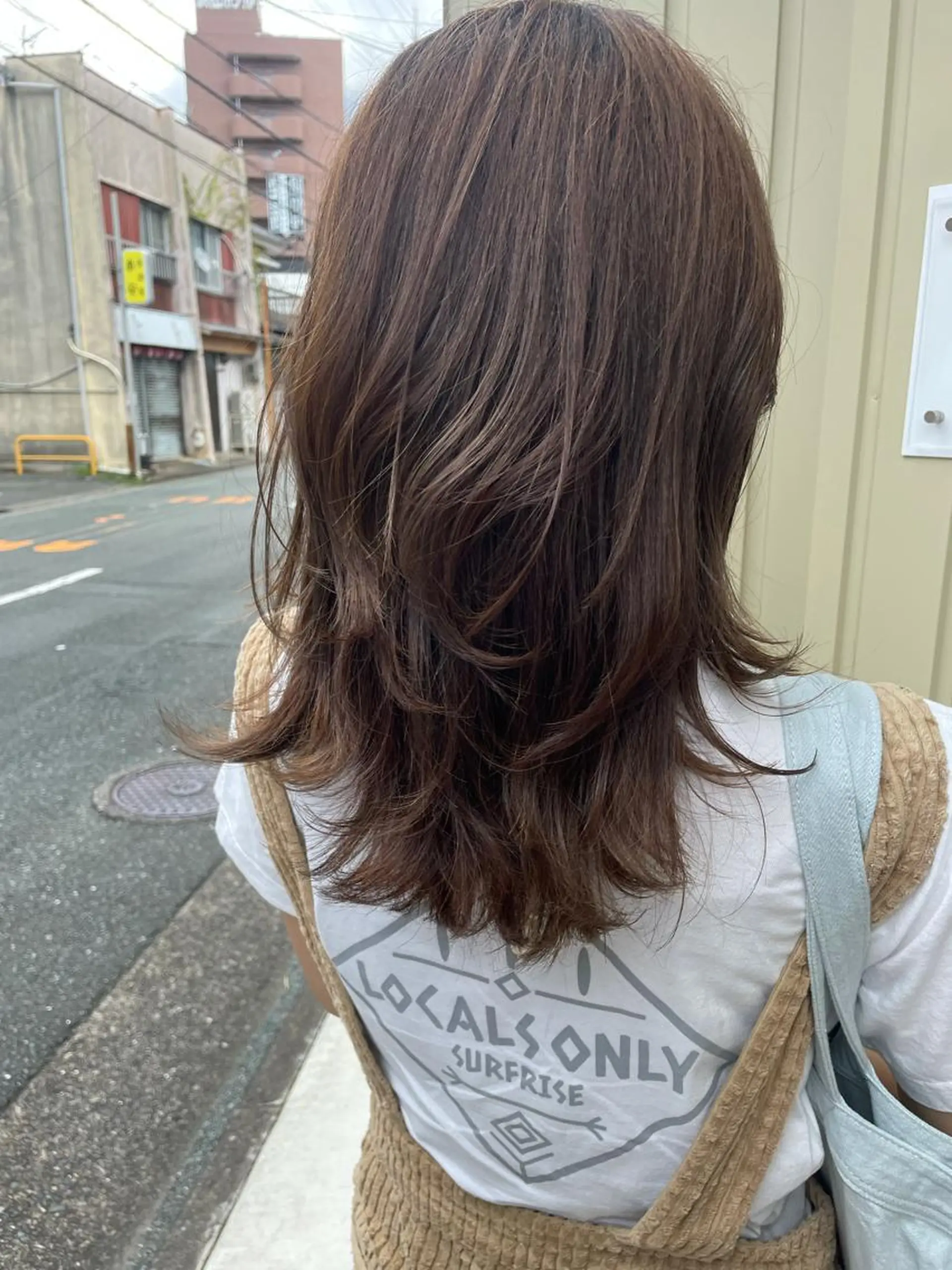 セミロング カラー ケアブリーチ /髪質 改善/古橋圭史郎のヘアスタイル