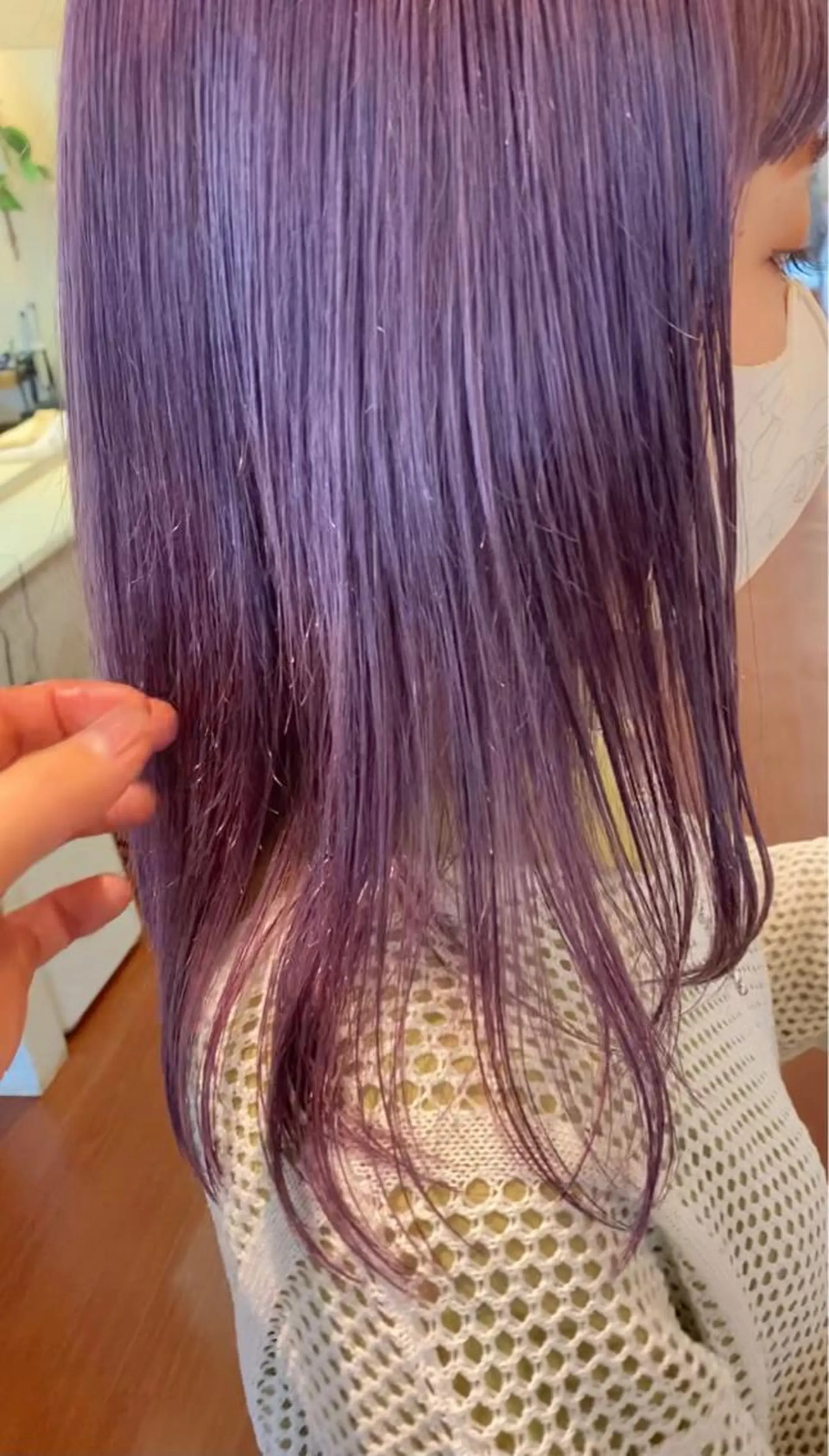 ミディアム カラー パープルカラー カット ヘアカラー ヨシダ トオルのヘアスタイル