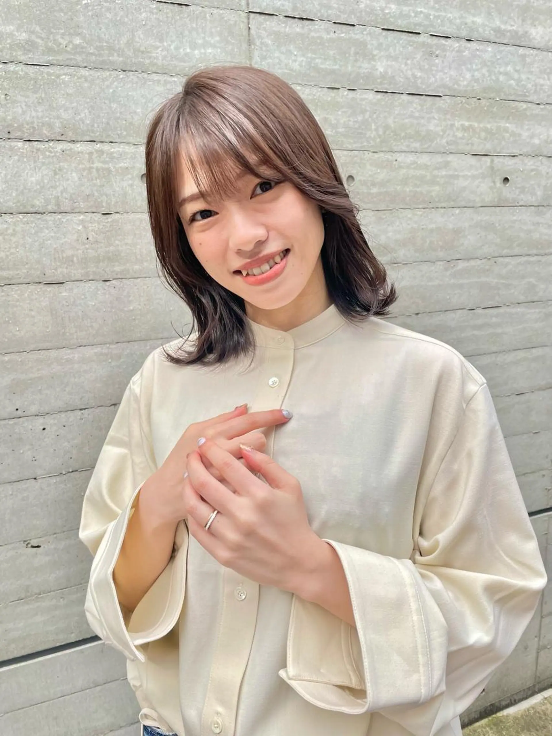 ミディアム カラー ツヤ美髪💐 髪質改善/高山愛来のヘアスタイル