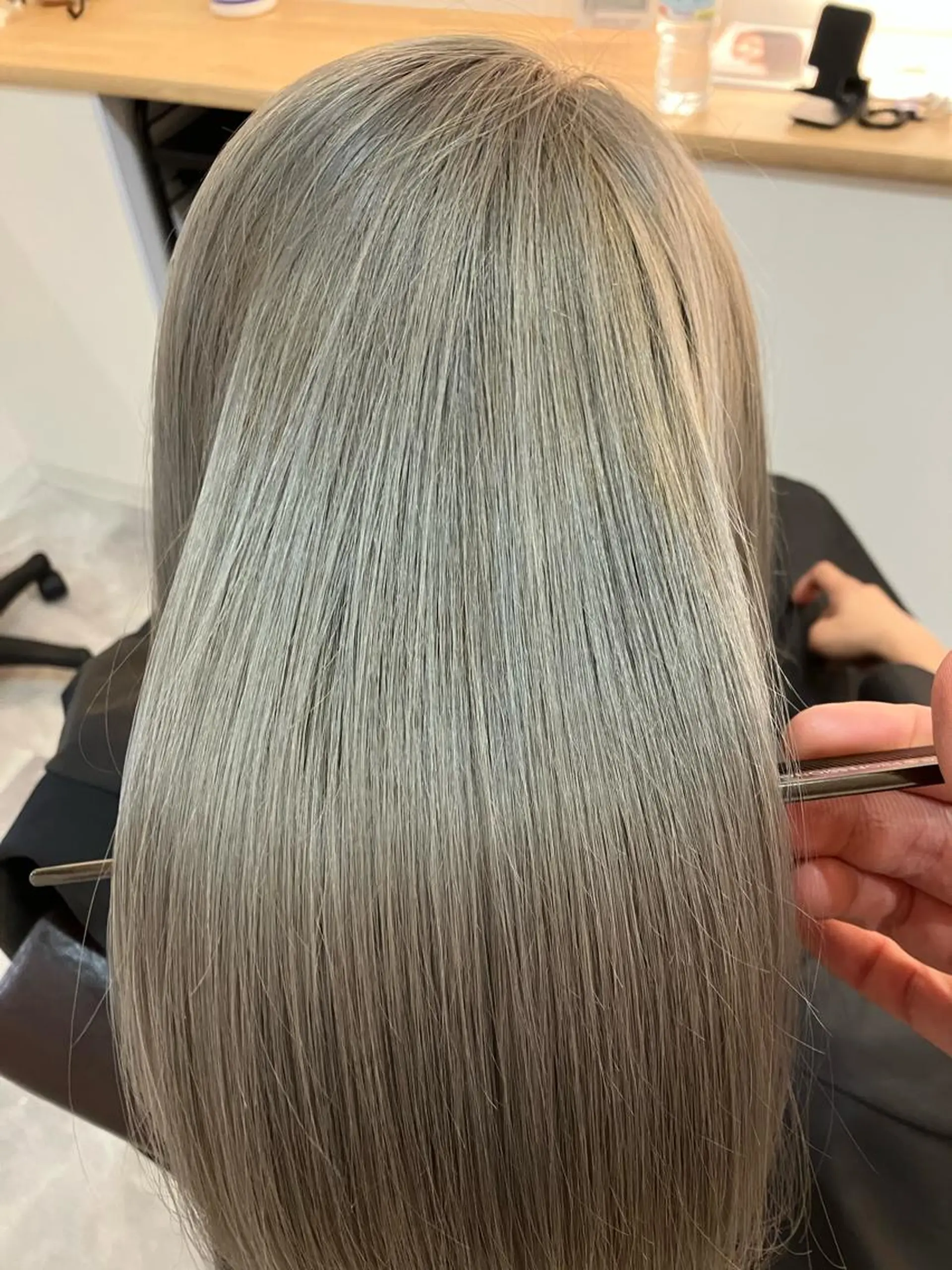 ミディアム カラー ヘアアレンジ キッズ 横浜関内髪質改善 re:Magoのヘアスタイル