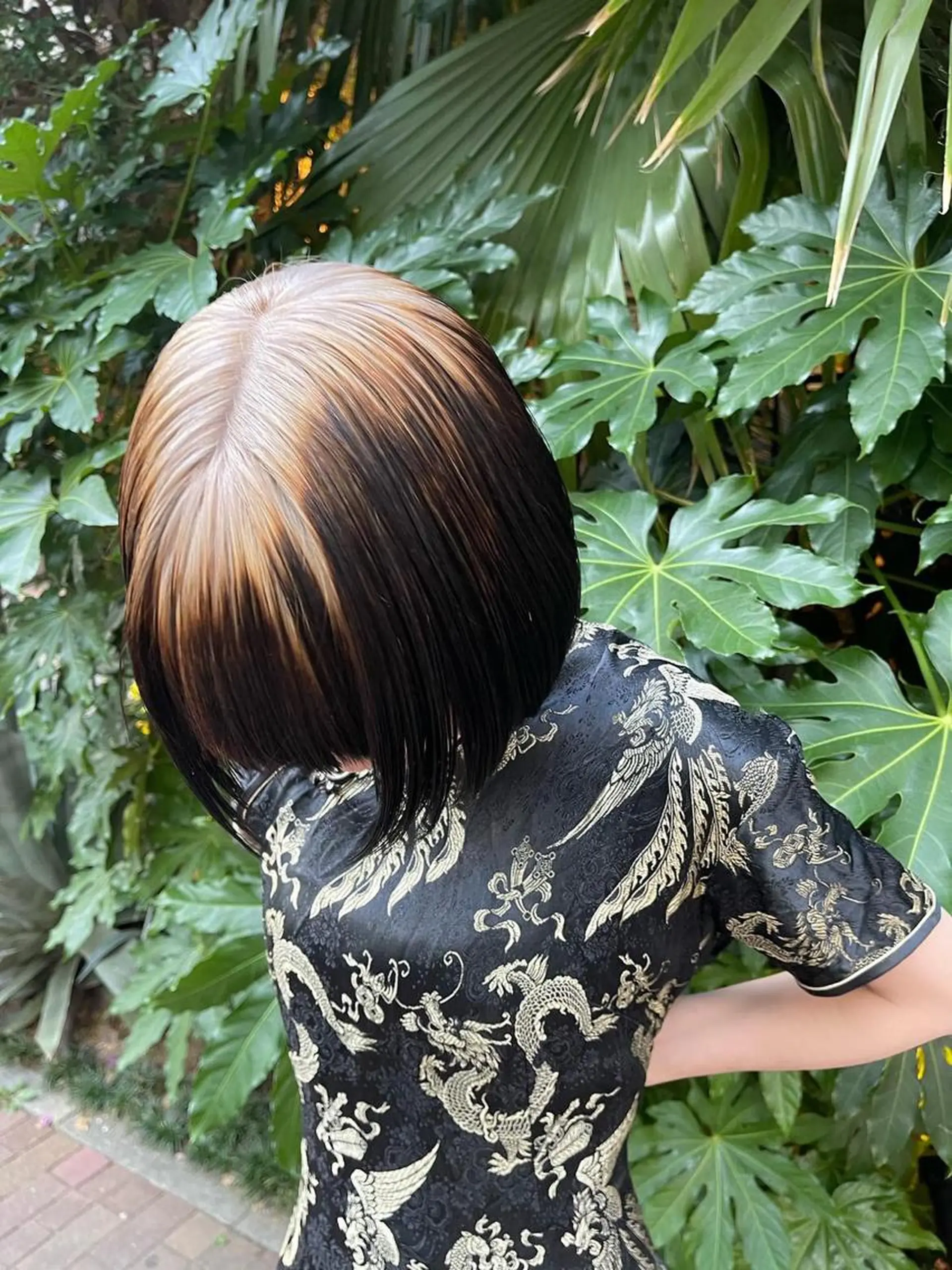 ミディアム TATSUブリーチ/ ミルクティーベージュのヘアスタイル