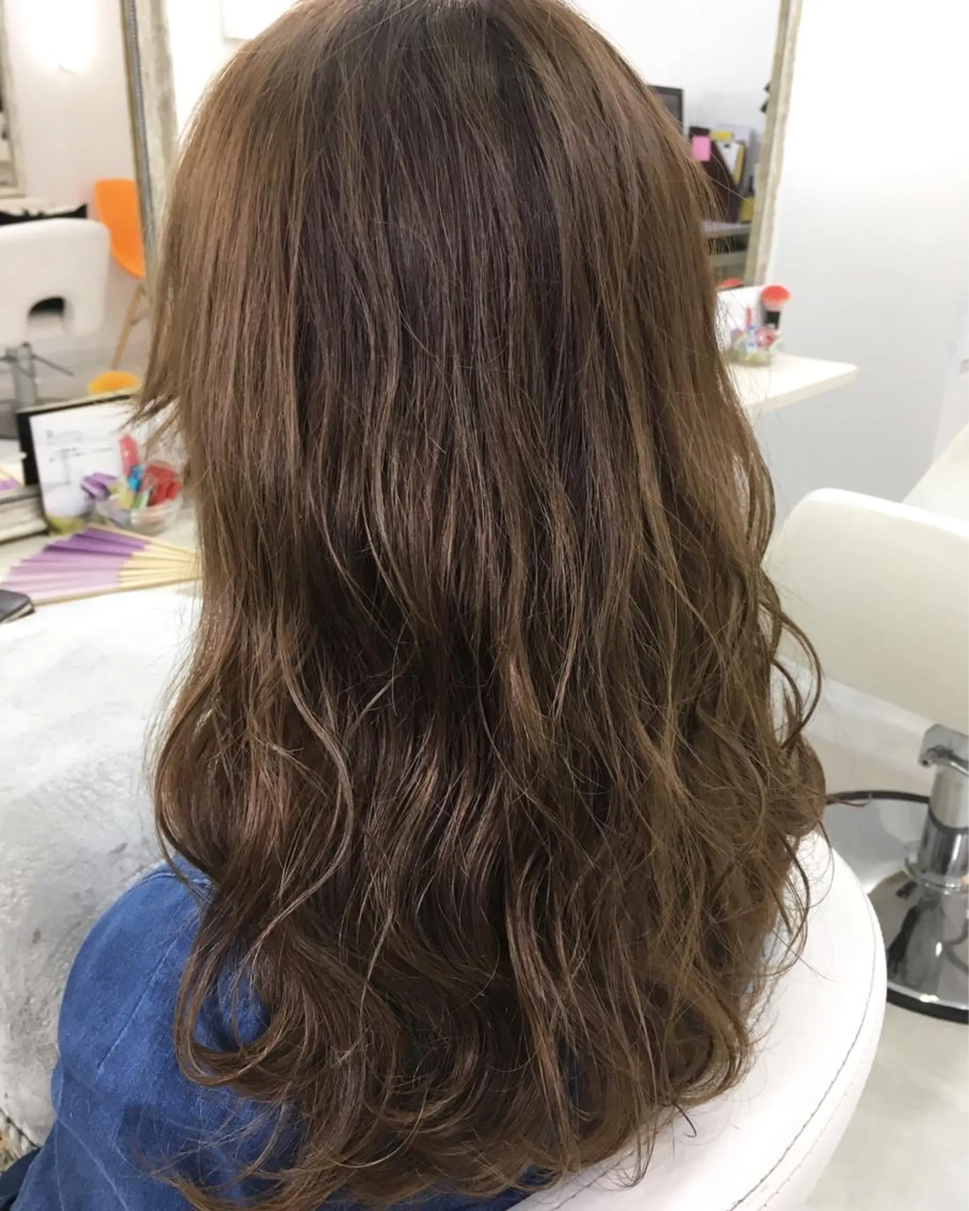 セミロング カラー 髪質改善 中川　翔のヘアスタイル
