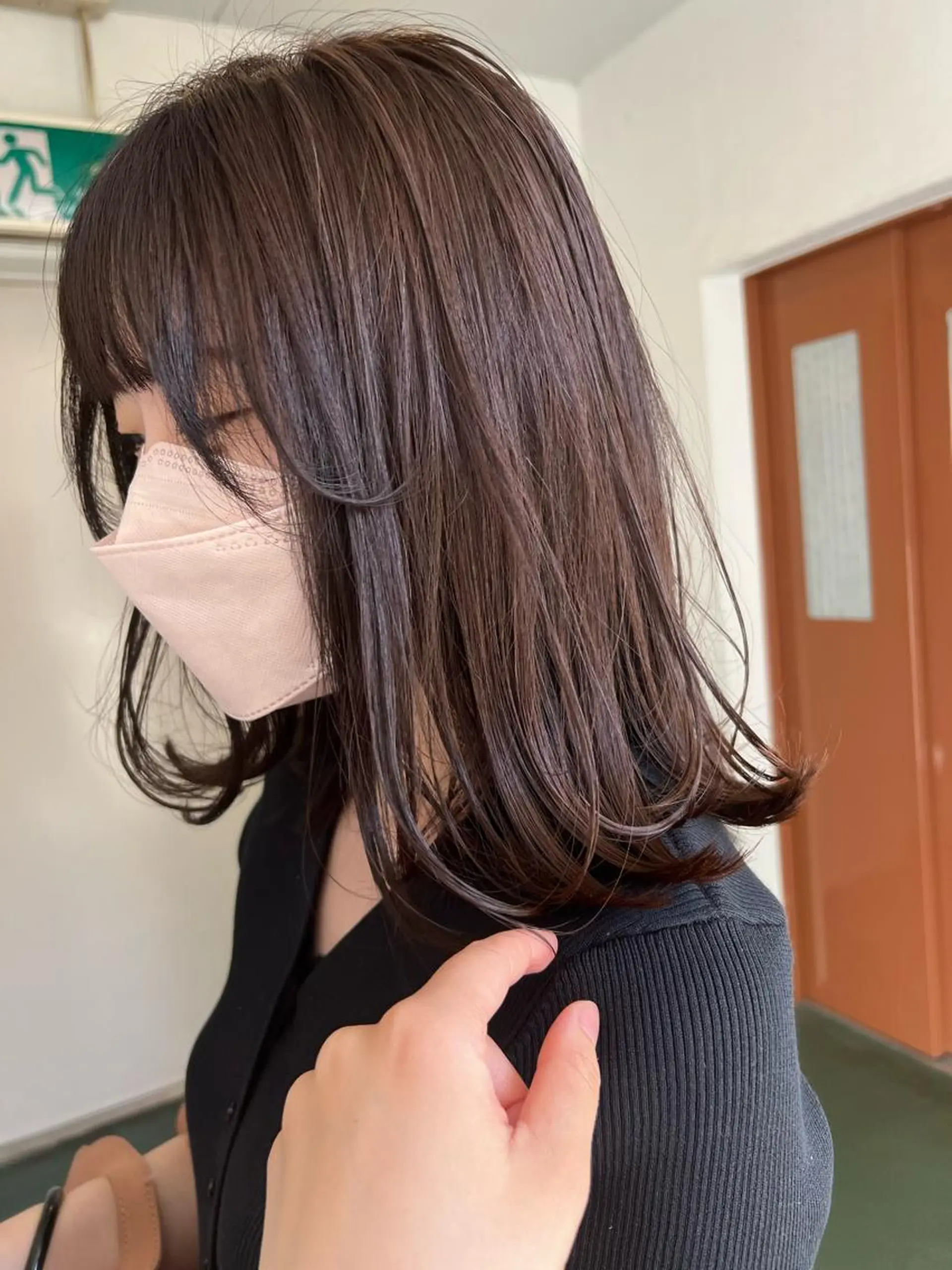 ミディアム パープルカラー 六本松／レイヤー 美桜🌸mioのヘアスタイル