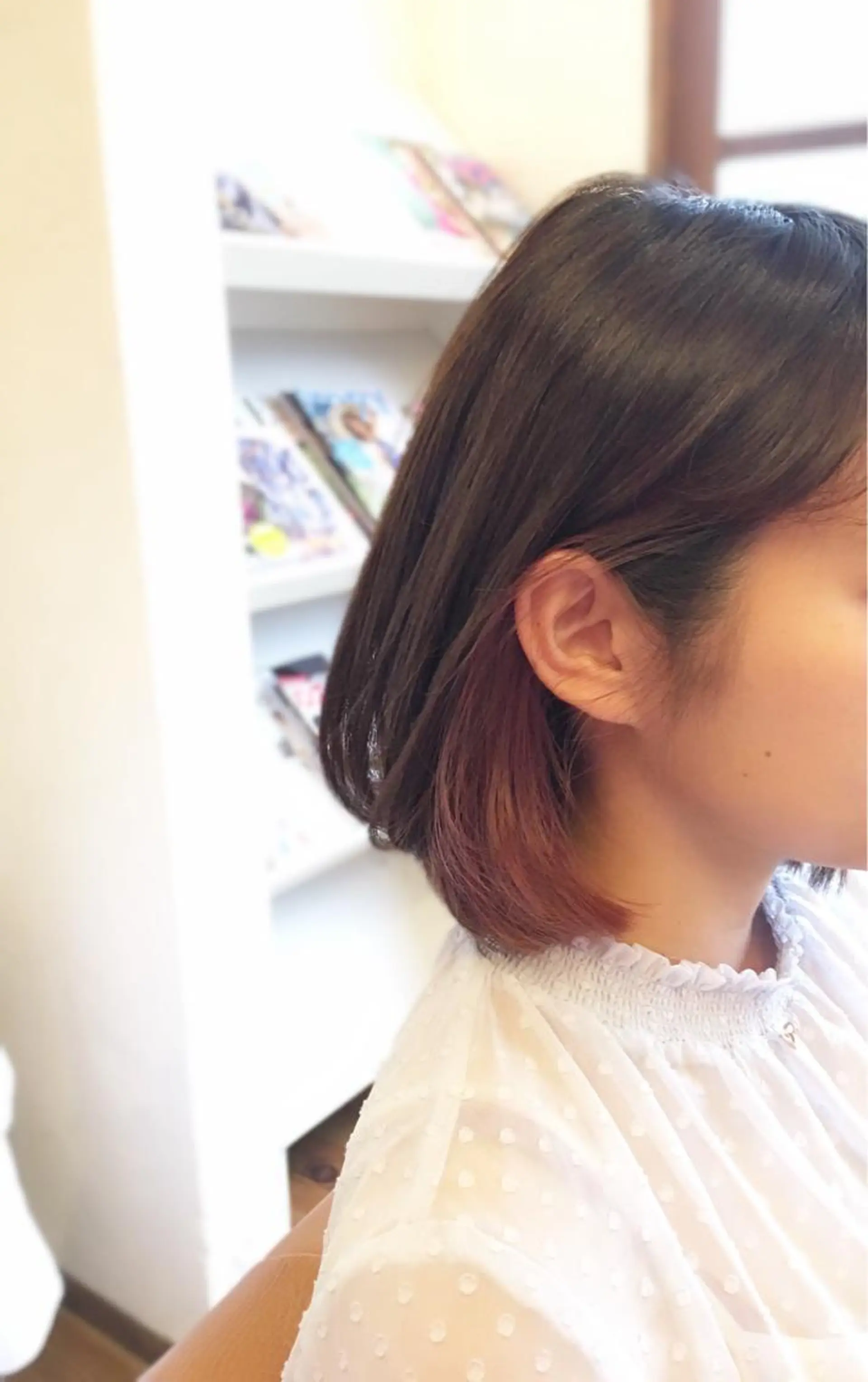 カラー ピンクカラー 井上 真利のヘアスタイル